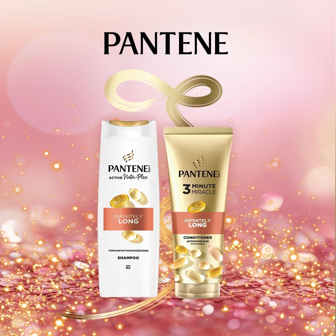 Подарунковий набір Шампунь Pantene Infinitely Long 400 мл + Кондиціонер 220 млфото3