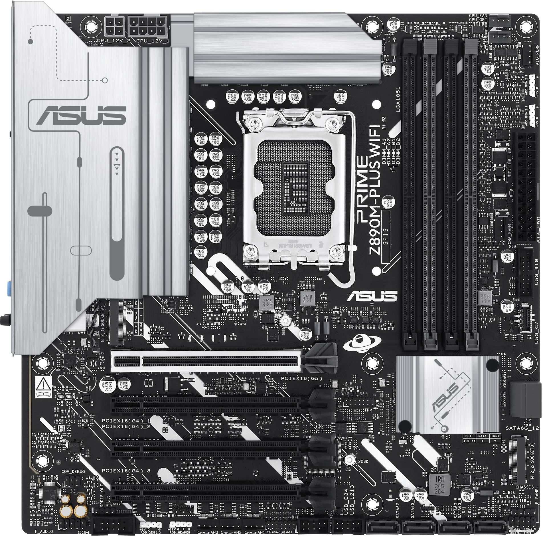 Материнська плата ASUS PRIME Z890M-PLUS WIFI (90MB1J80-M0EAY0)фото2