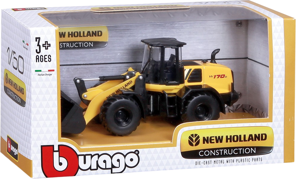 Автомодель Bburago Construction - Экскаватор New Holland W170D (18-32083) фото 5