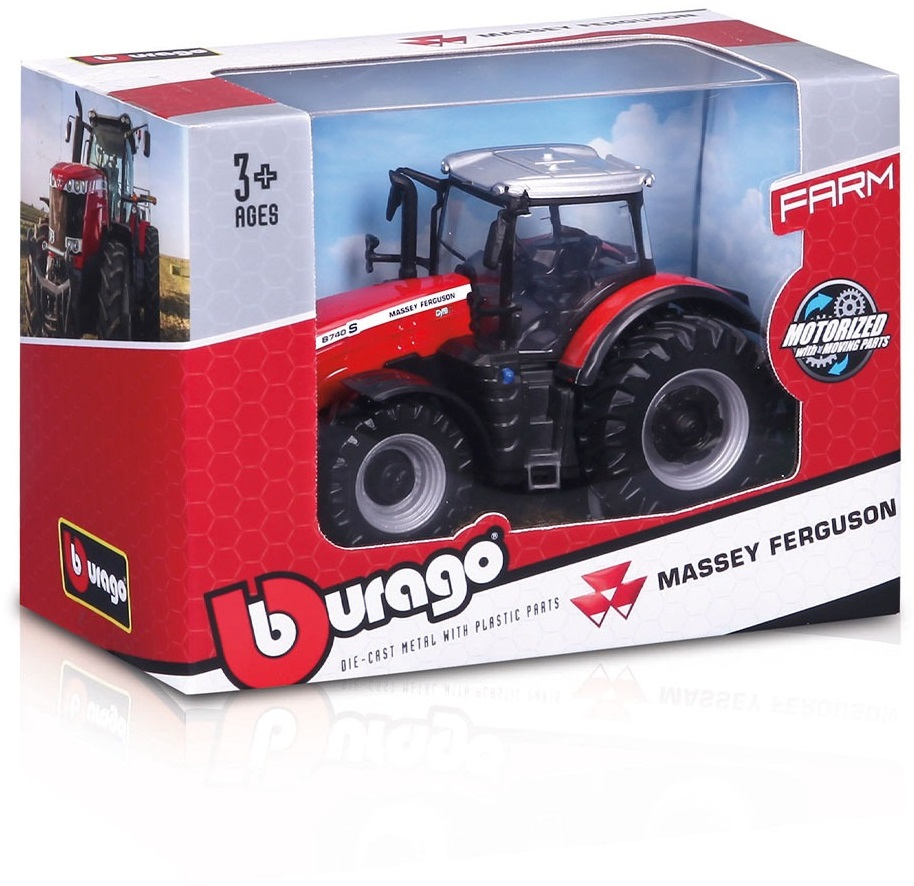 Модель Bburago Трактор Massey Ferguson 8740S (10 см), (18-31613) фото 4