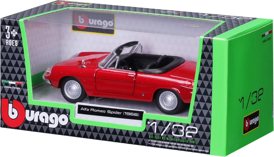 Автомодель Bburago Alfa Romeo Spider 1966 (1:32), (18-43047) фото 8