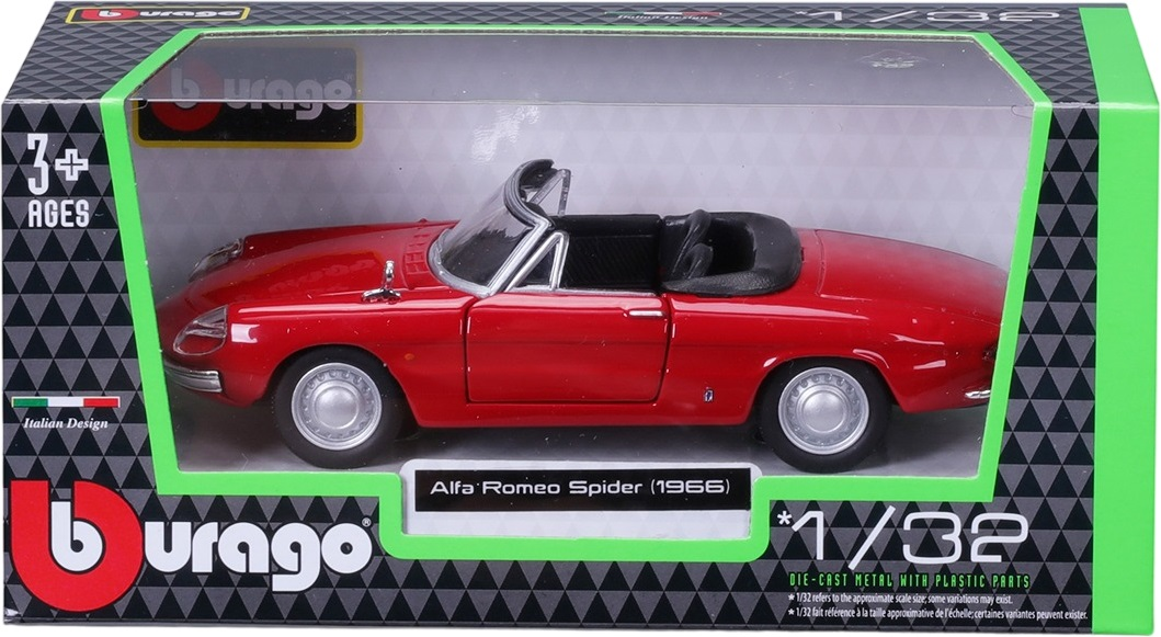 Автомодель Bburago Alfa Romeo Spider 1966 (1:32), (18-43047) фото 7