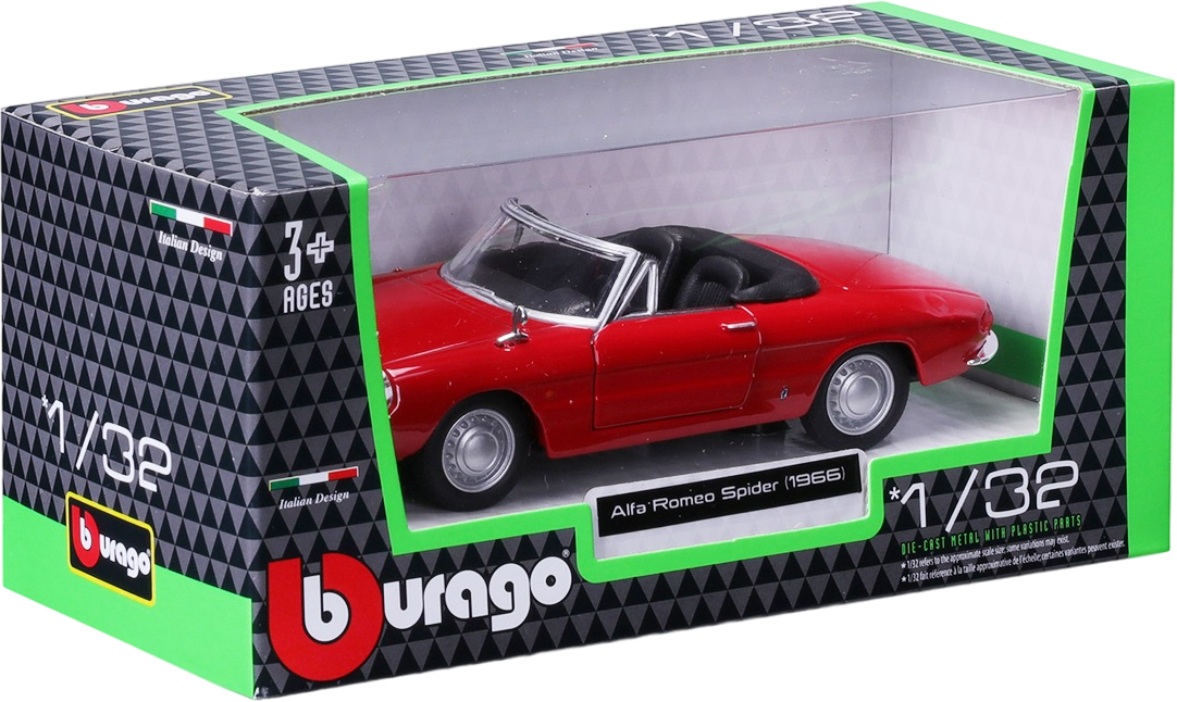 Автомодель Bburago Alfa Romeo Spider 1966 (1:32), (18-43047) фото 6