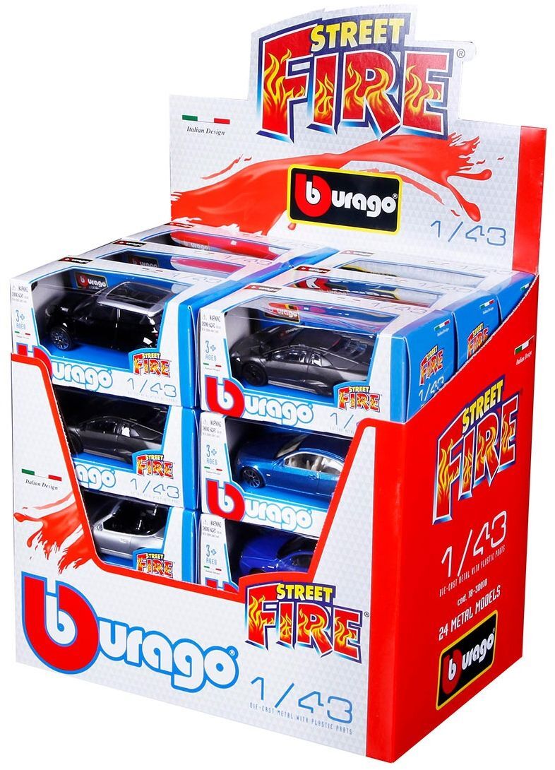 Автомодель Bburago в червоному диспенсері (1:43) в асортименті (18-30010R)фото2