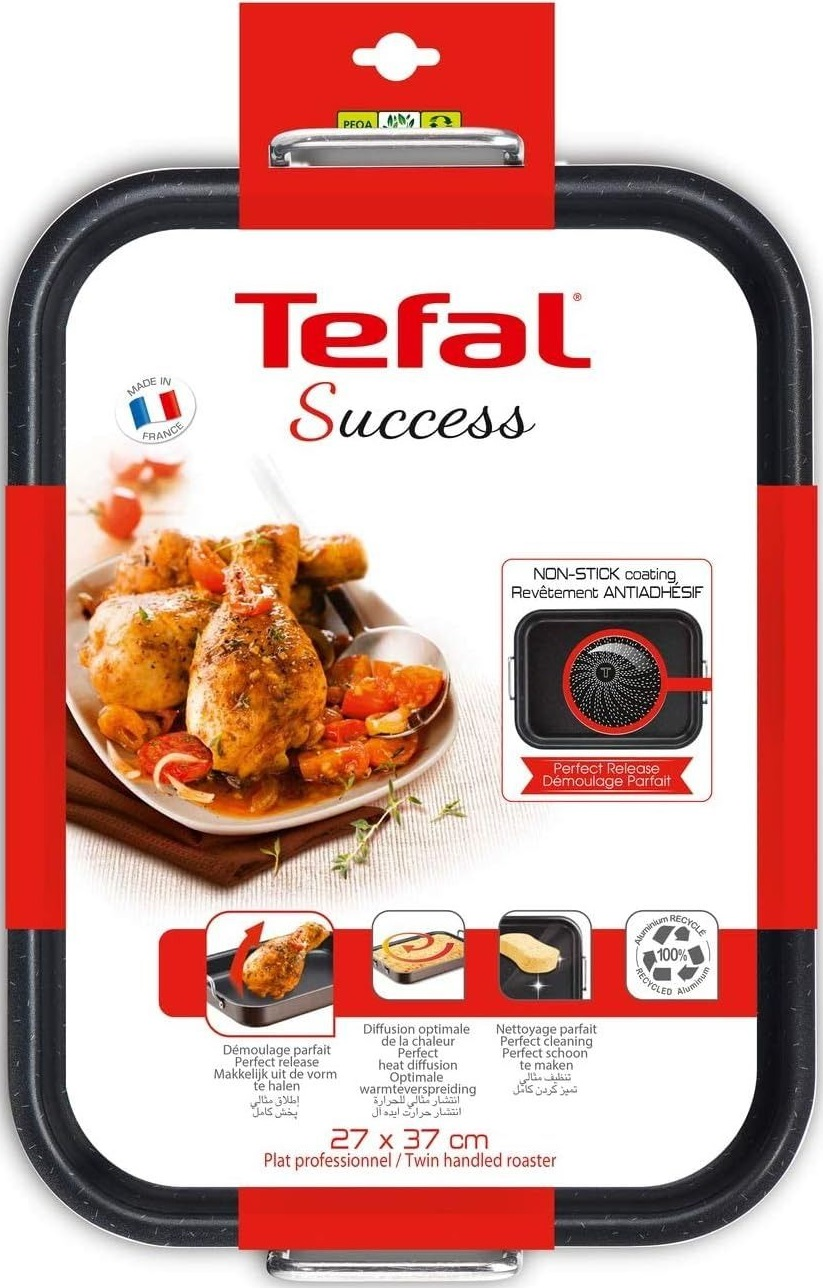 Противень Tefal Success, с ручками, прямоугольный, 27х37см (J1605902) фото 4