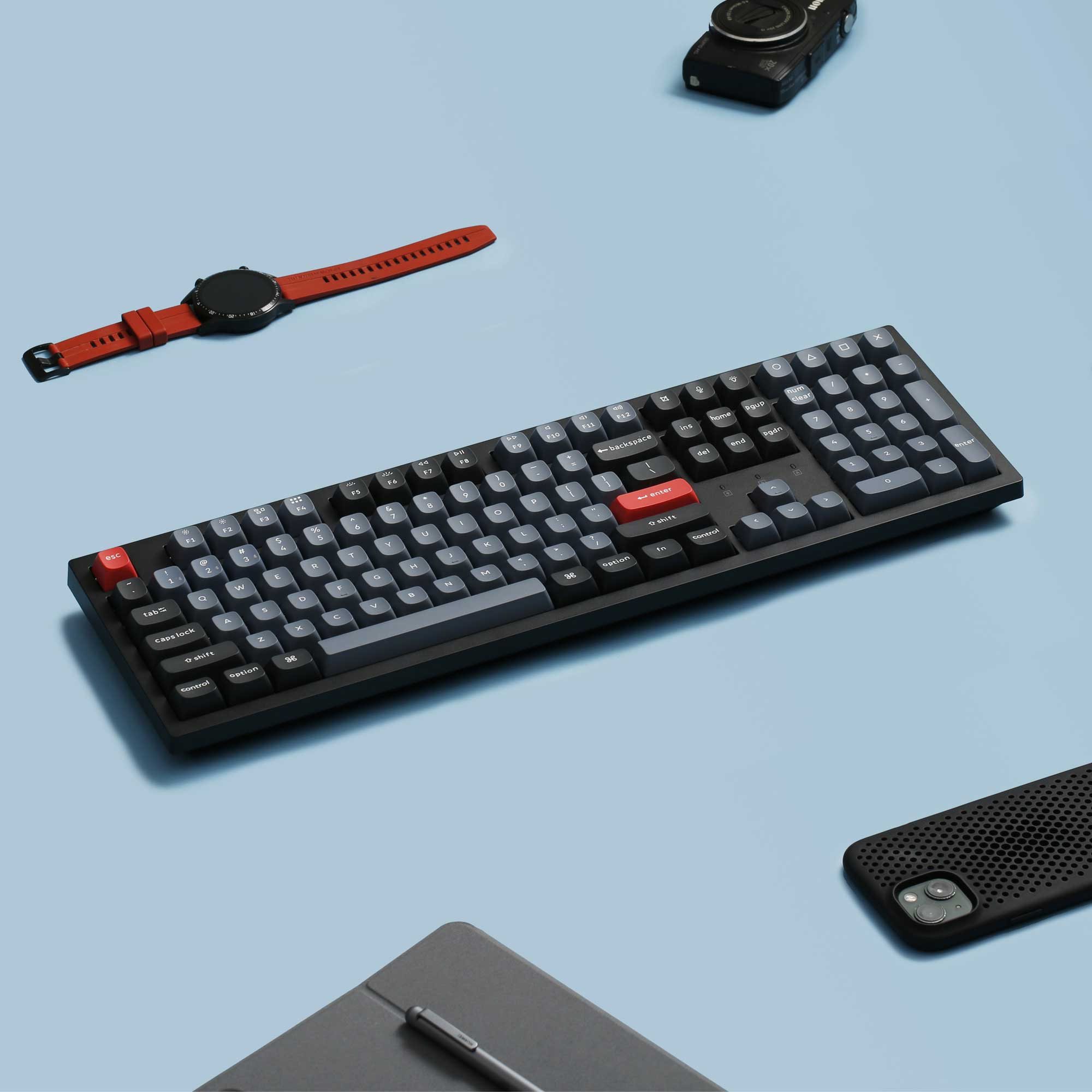 Клавиатура Keychron K10 PRO 108Key, K pro Brown, WL/BT/USB-A, QMK, EN/UKR, White Led, Black (K10P-A3-UA) фото 4