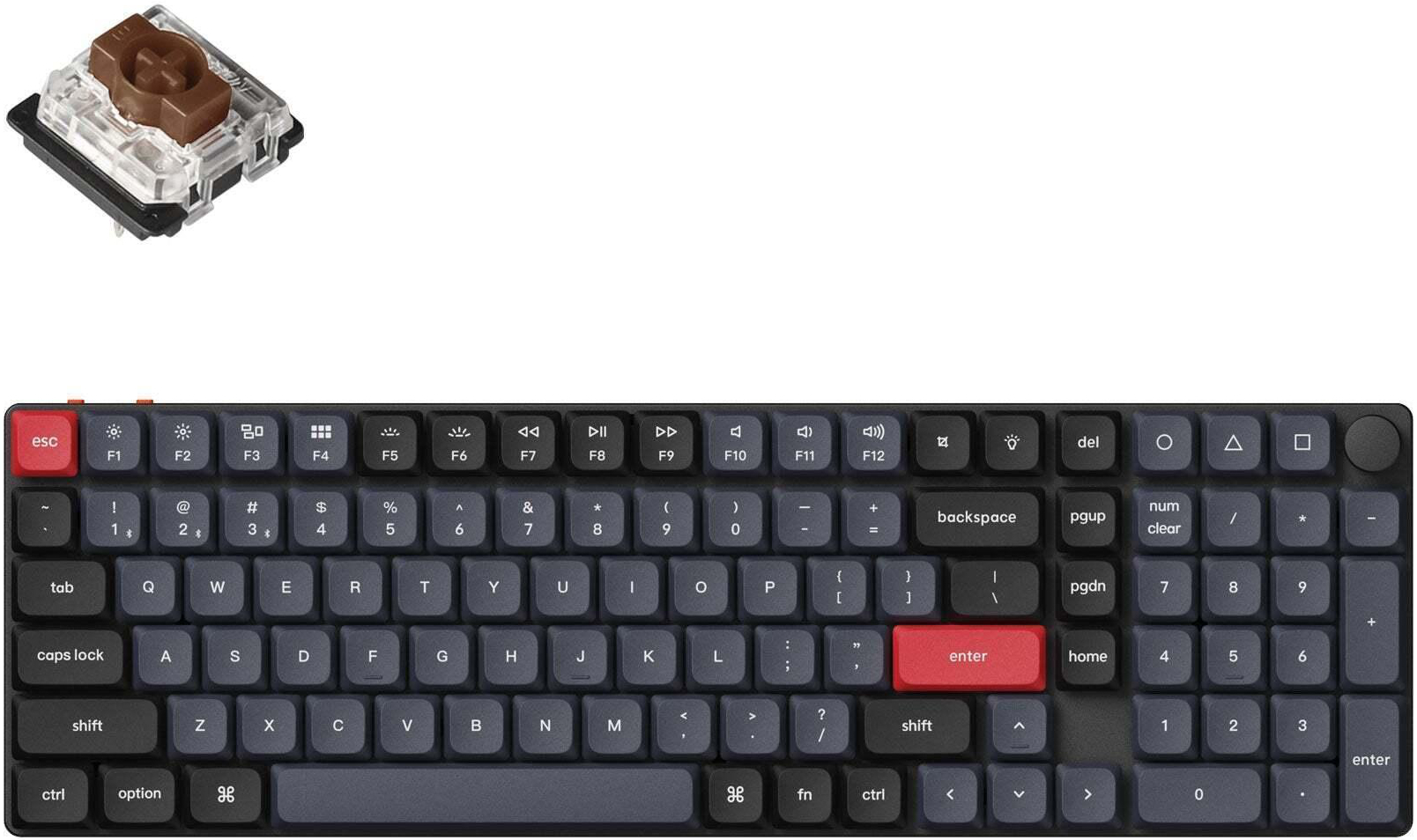 Клавиатура Keychron K17 Pro 103Key, Gateron MX 2.0 Brown, WL/BT/USB-A, QMK, Hot-swap, RGB, White (K17P-H3-UA) фото 2