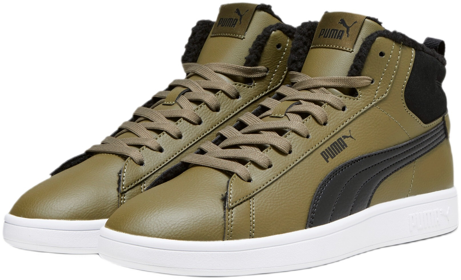 Ботинки мужские Puma Smash 3.0 Mid Wtr 392335-03 42 (8 UK) оливковые фото 3