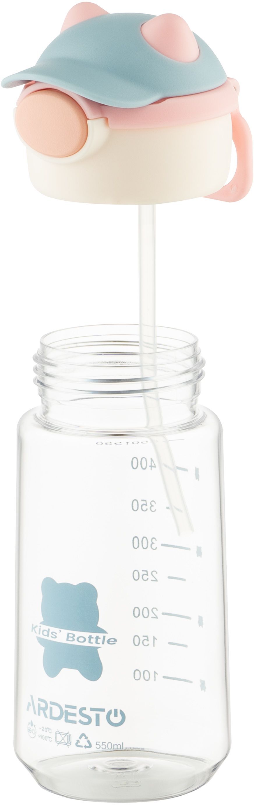Бутылка для воды Ardesto Bear 550мл, розовый (AR2255BB) фото 6
