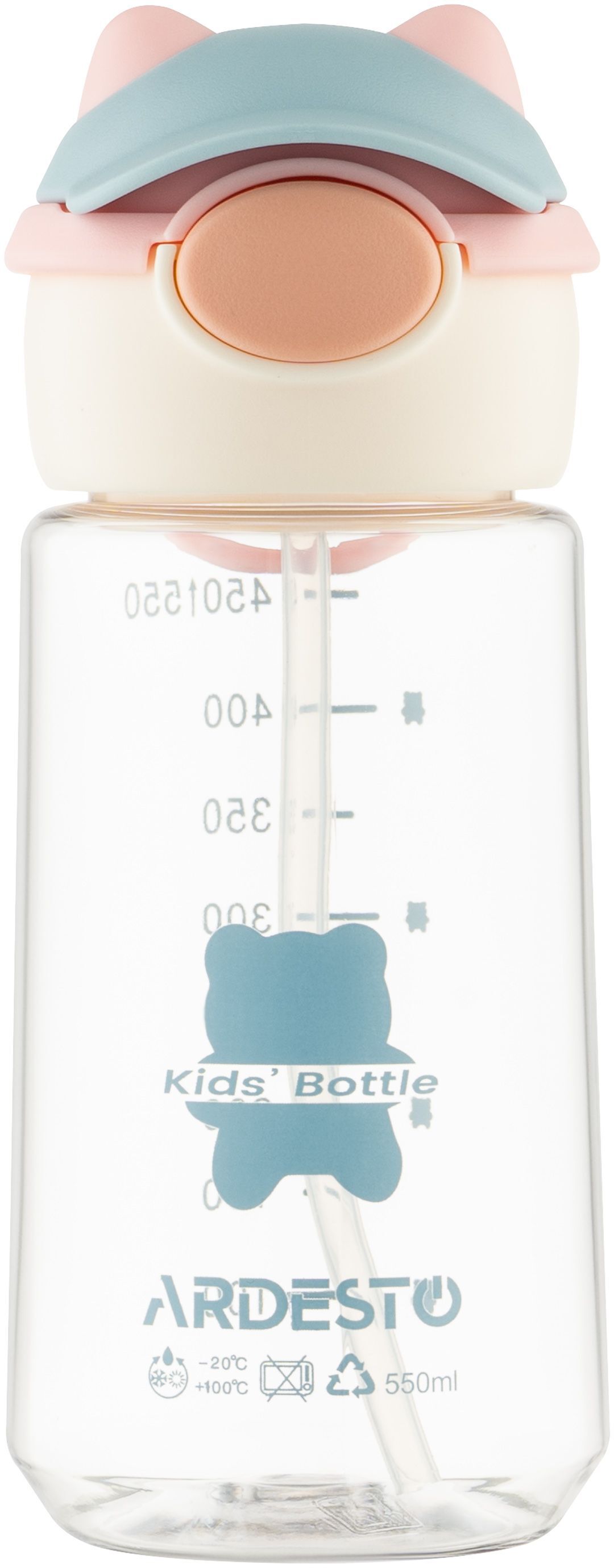 Бутылка для воды Ardesto Bear 550мл, розовый (AR2255BB) фото 3
