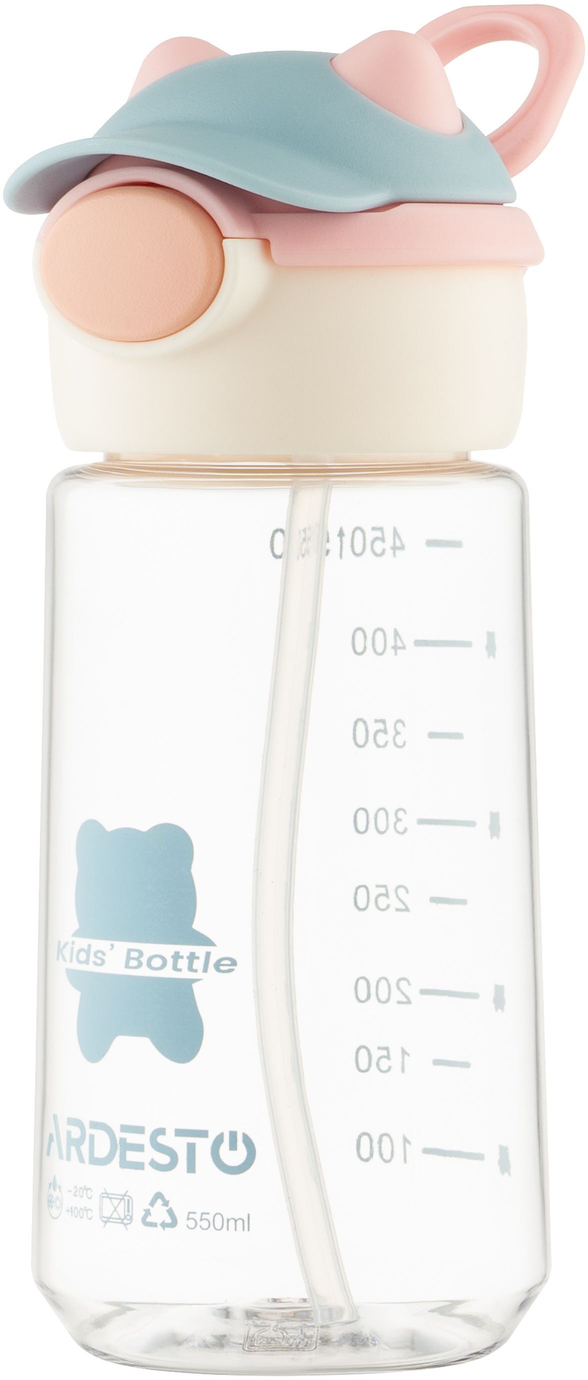 Бутылка для воды Ardesto Bear 550мл, розовый (AR2255BB) фото 2