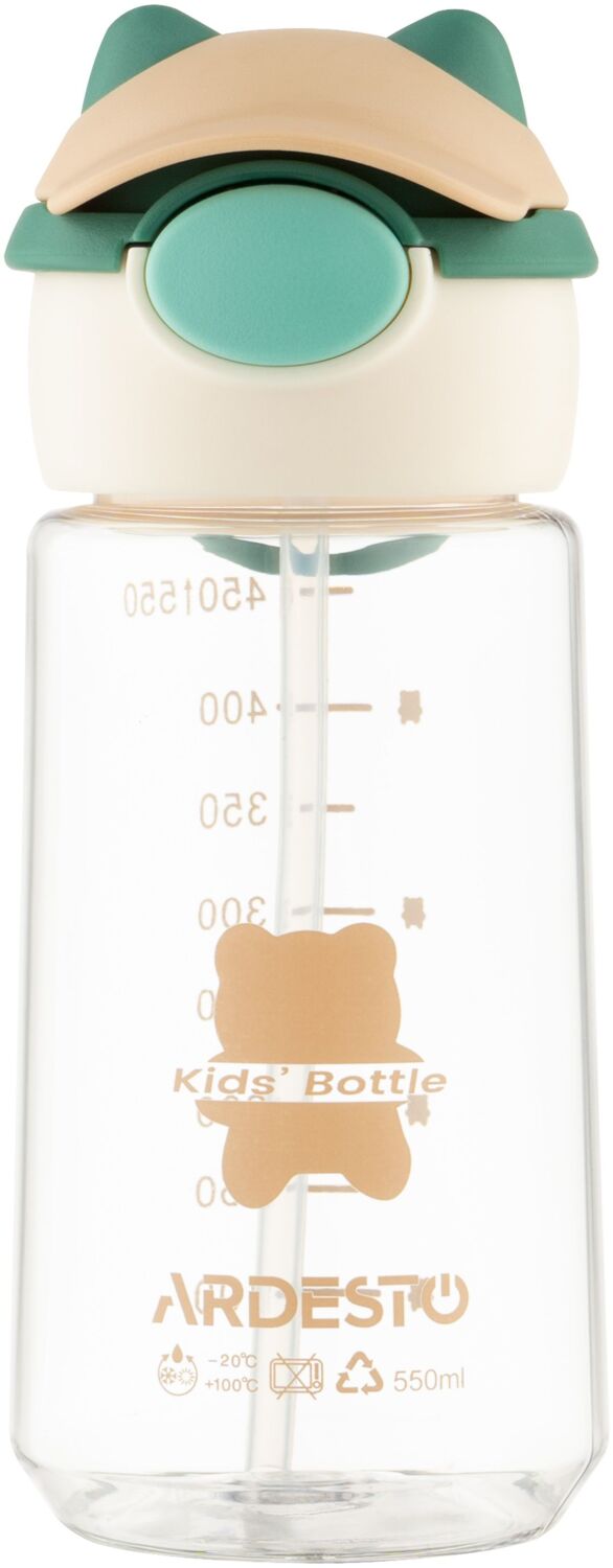 Пляшка для води Ardesto Bear 550мл, зелений (AR2255BE)фото
