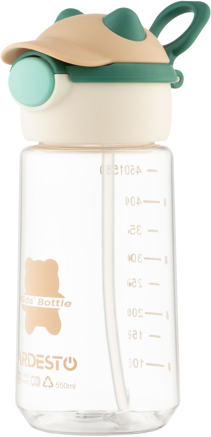 Пляшка для води Ardesto Bear 550мл, зелений (AR2255BE)фото