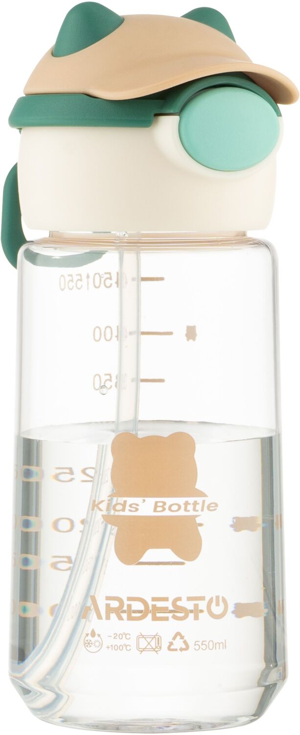 Пляшка для води Ardesto Bear 550мл, зелений (AR2255BE)фото