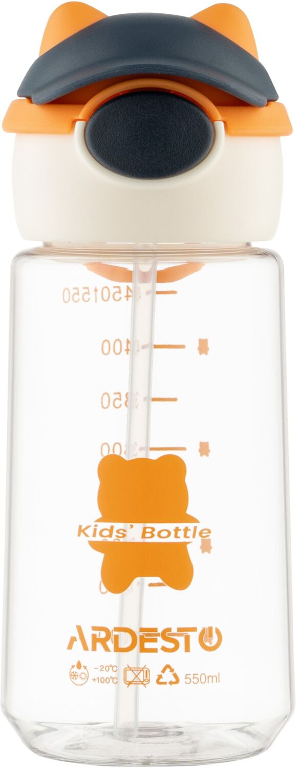 Бутылка для воды Ardesto Bear, 550мл, оранжевый (AR2255BO) фото