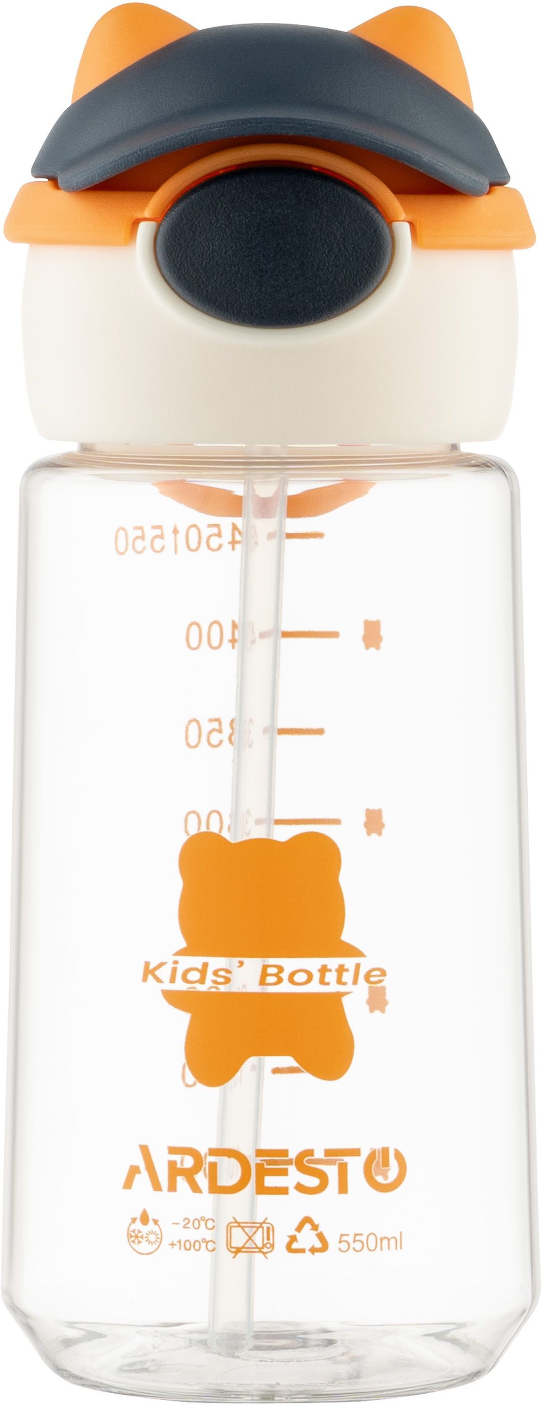 Бутылка для воды Ardesto Bear, 550мл, оранжевый (AR2255BO) фото 3