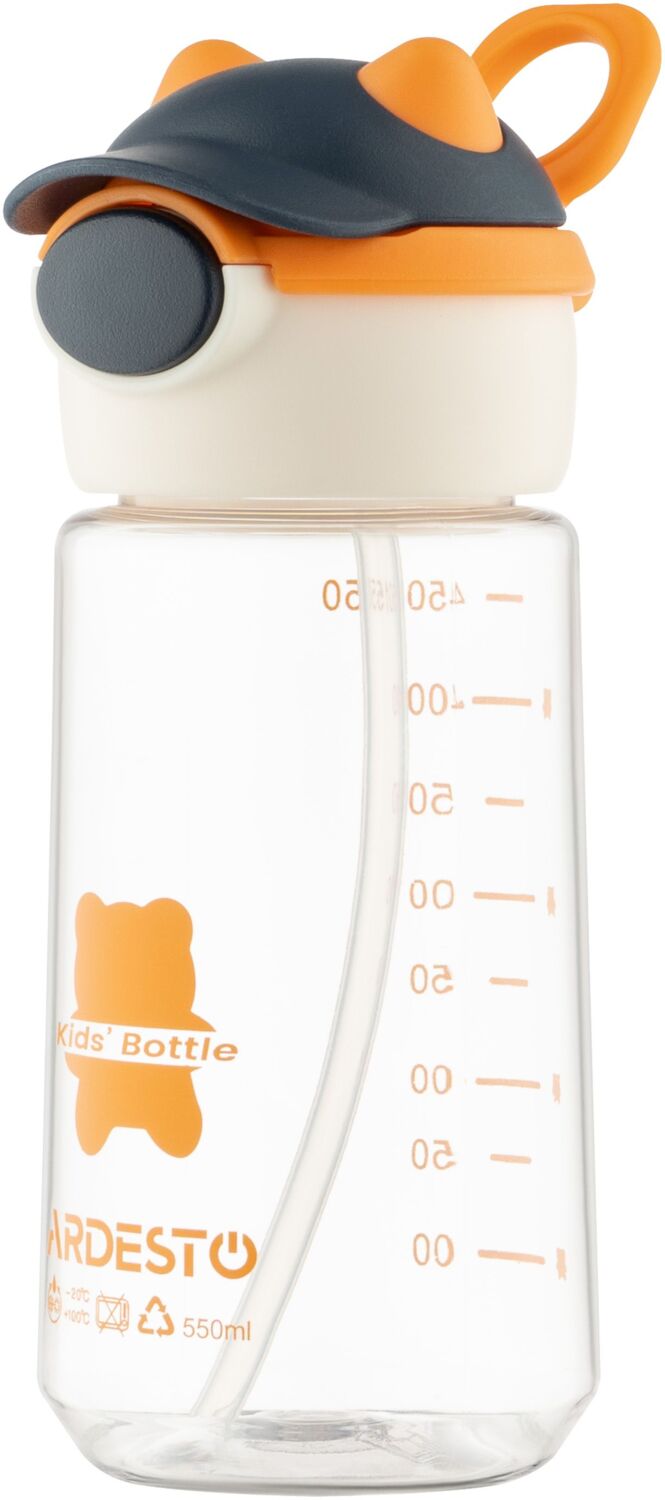 Бутылка для воды Ardesto Bear, 550мл, оранжевый (AR2255BO) фото