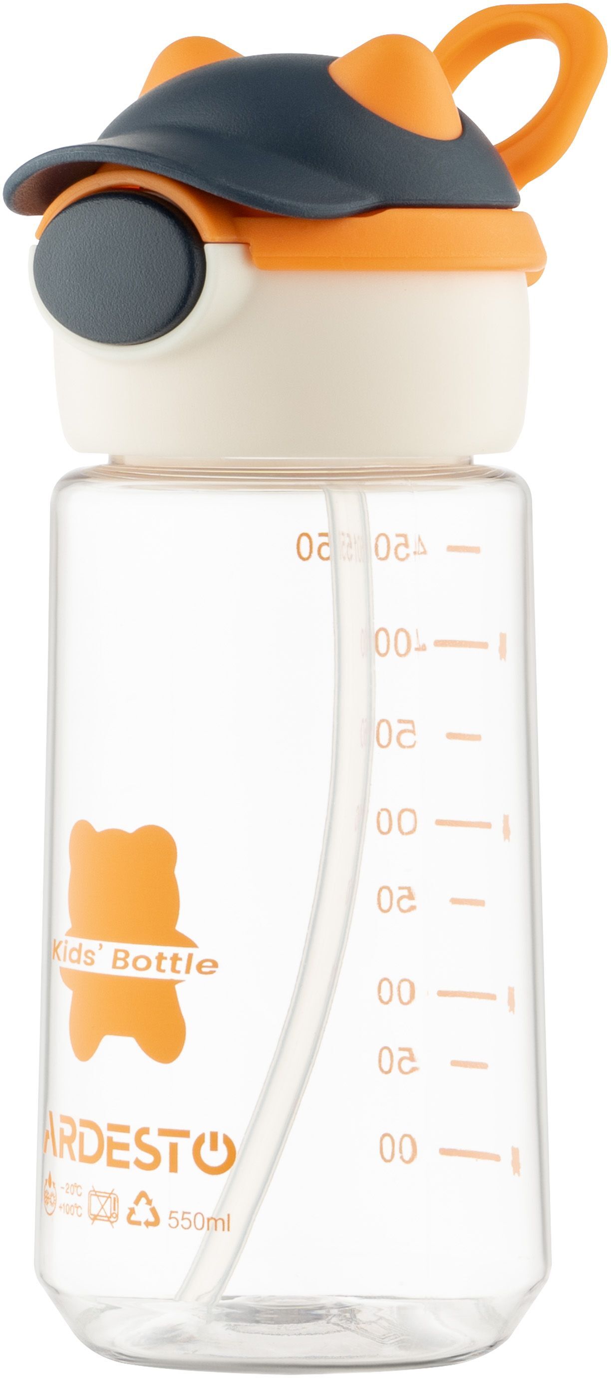 Бутылка для воды Ardesto Bear, 550мл, оранжевый (AR2255BO) фото 2