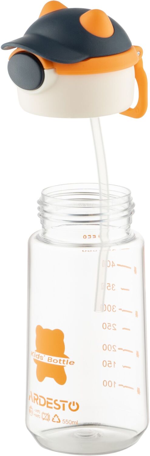 Бутылка для воды Ardesto Bear, 550мл, оранжевый (AR2255BO) фото