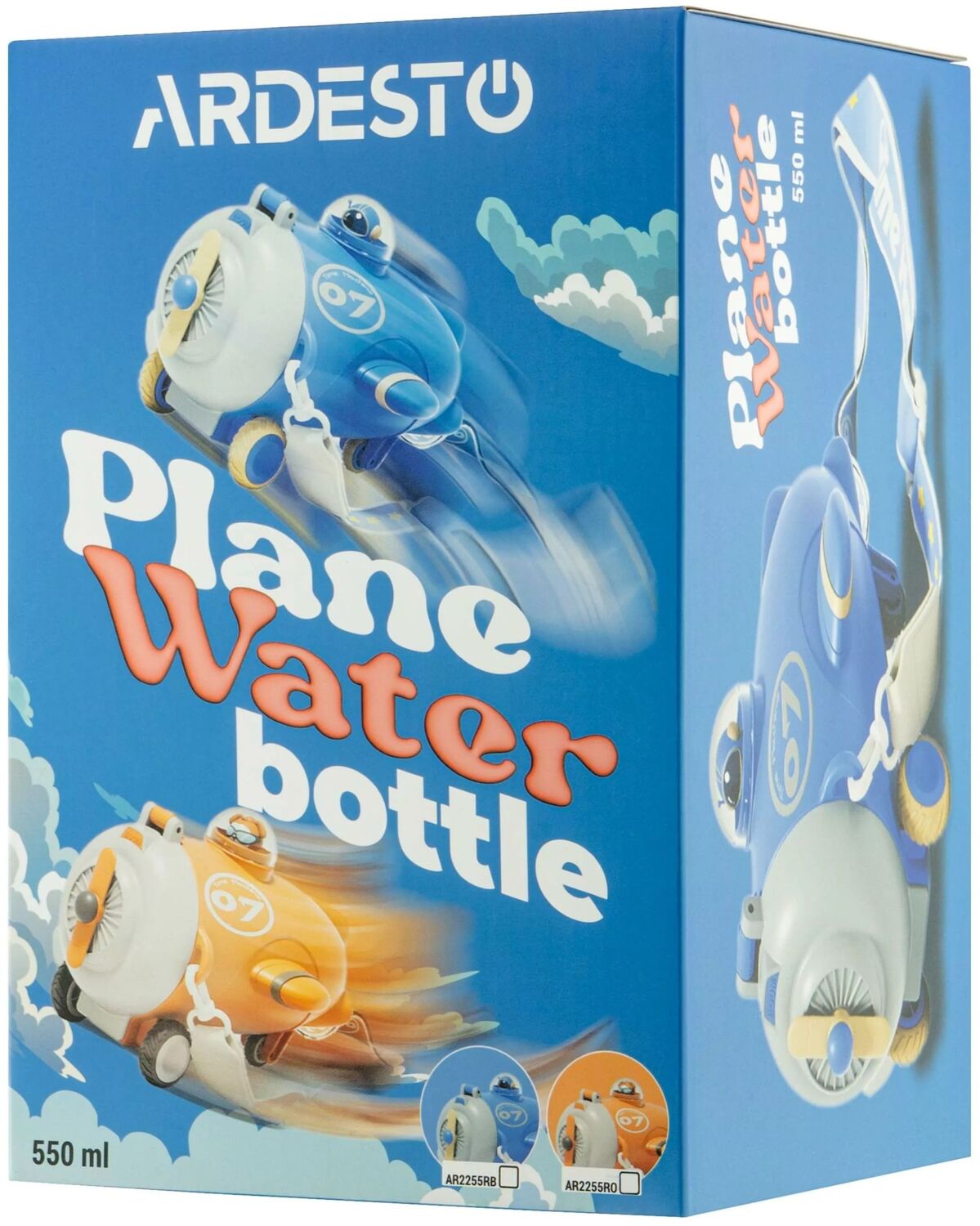 Пляшка для води Ardesto Plane 550мл, оранжевий (AR2255RO)фото