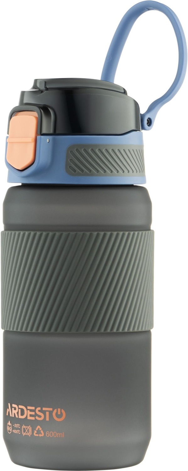 Пляшка для води ARDESTO Spring 600мл, чорний (AR2260SB)фото