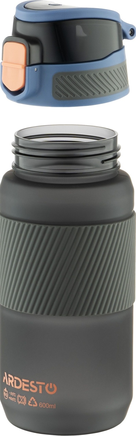 Пляшка для води ARDESTO Spring 600мл, чорний (AR2260SB)фото