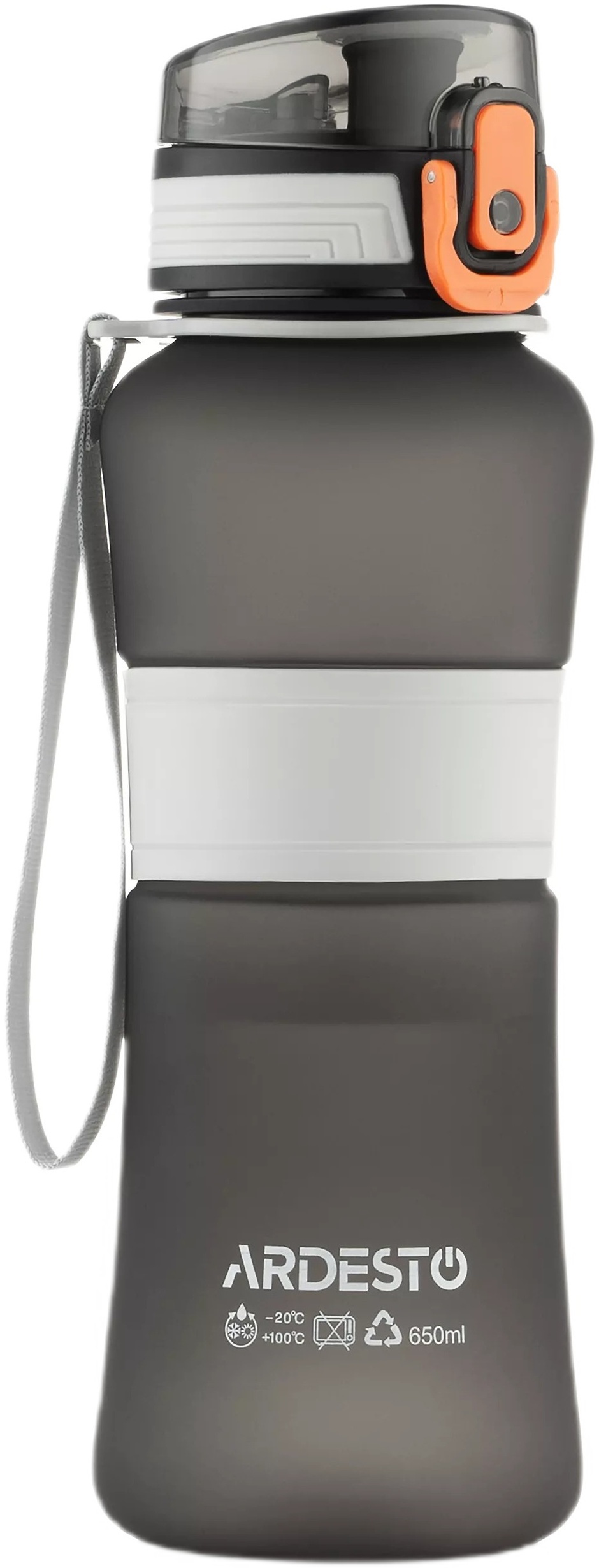 Пляшка для води ARDESTO Balance 650мл, чорний (AR2265BL)фото2