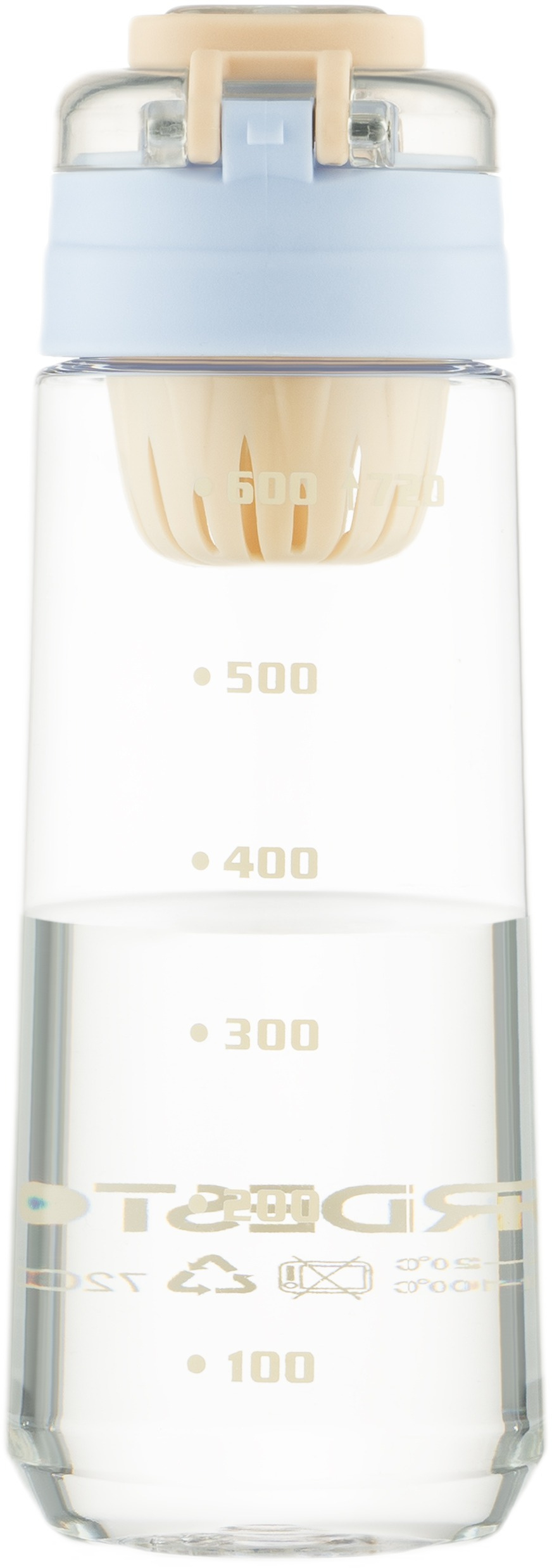 Бутылка для воды с отсеком для фруктов ARDESTO Duo 720мл, голубой, бежевый (AR2272DV) фото 6