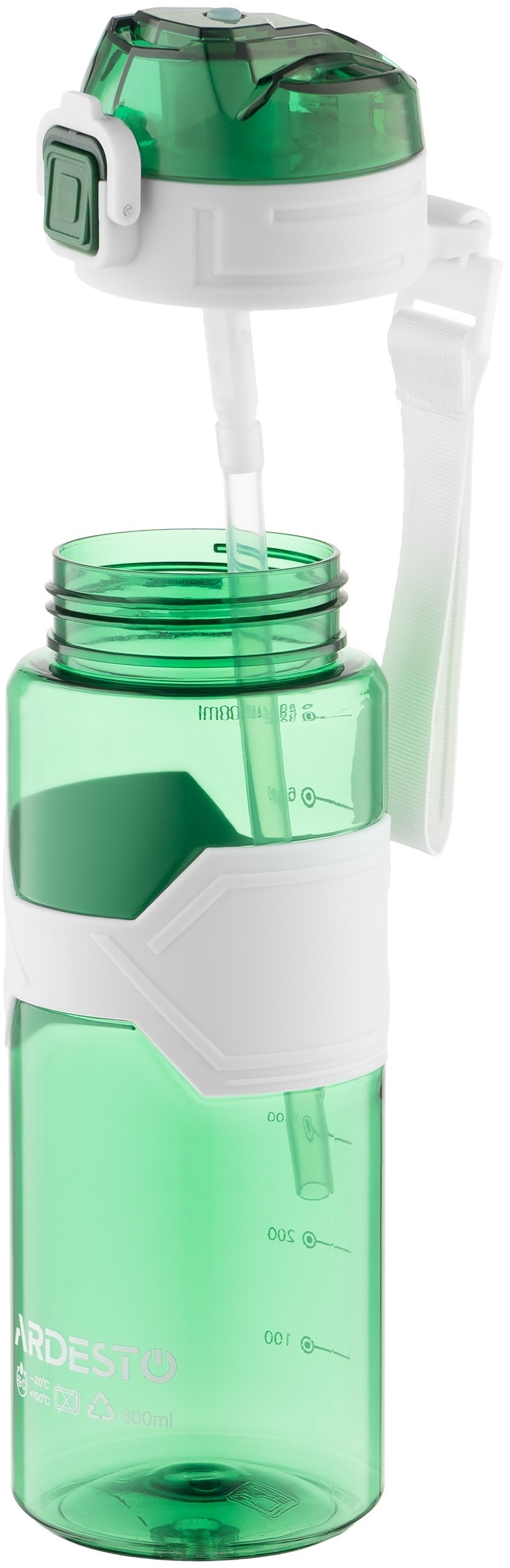 Бутылка для воды Ardesto Fitness 800мл, зеленый (AR2280EG) фото 4