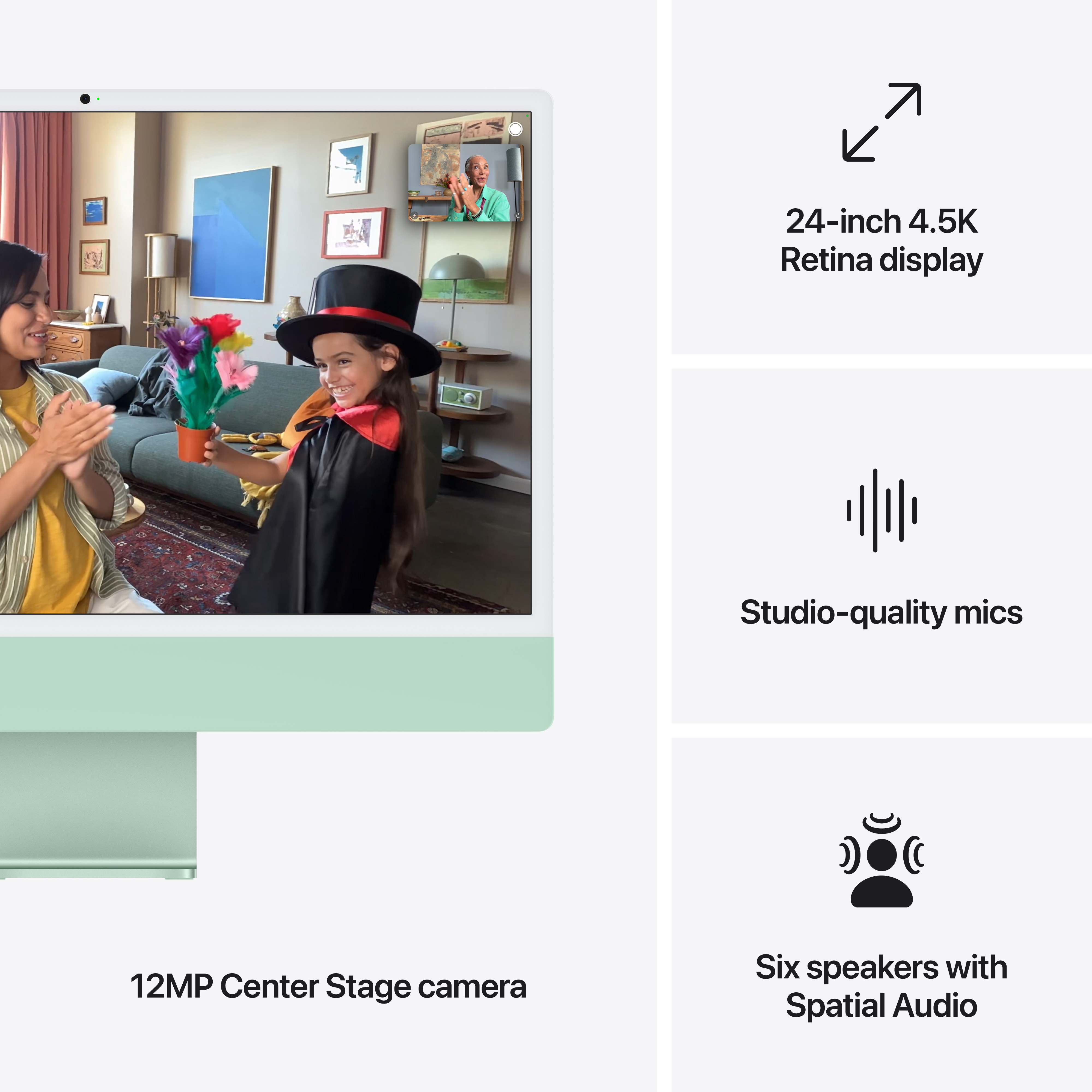 Моноблок Apple iMac 24" Retina 4.5K M4 24GB 512GB 10GPU Green (MD2Q4UA/A)фото