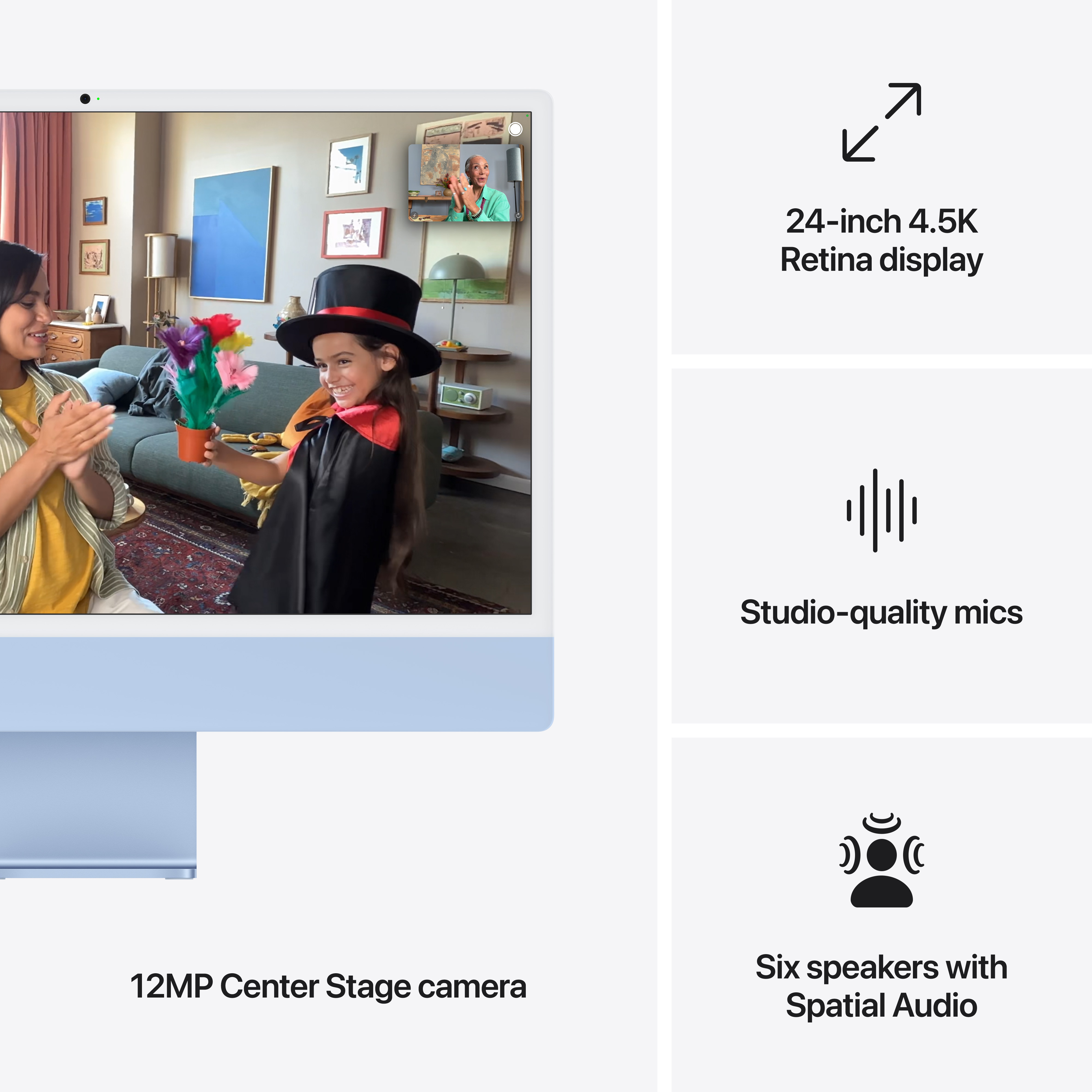 Моноблок Apple iMac 24" Retina 4.5K M4 16GB 512GB 10GPU Blue (MWV33UA/A)фото