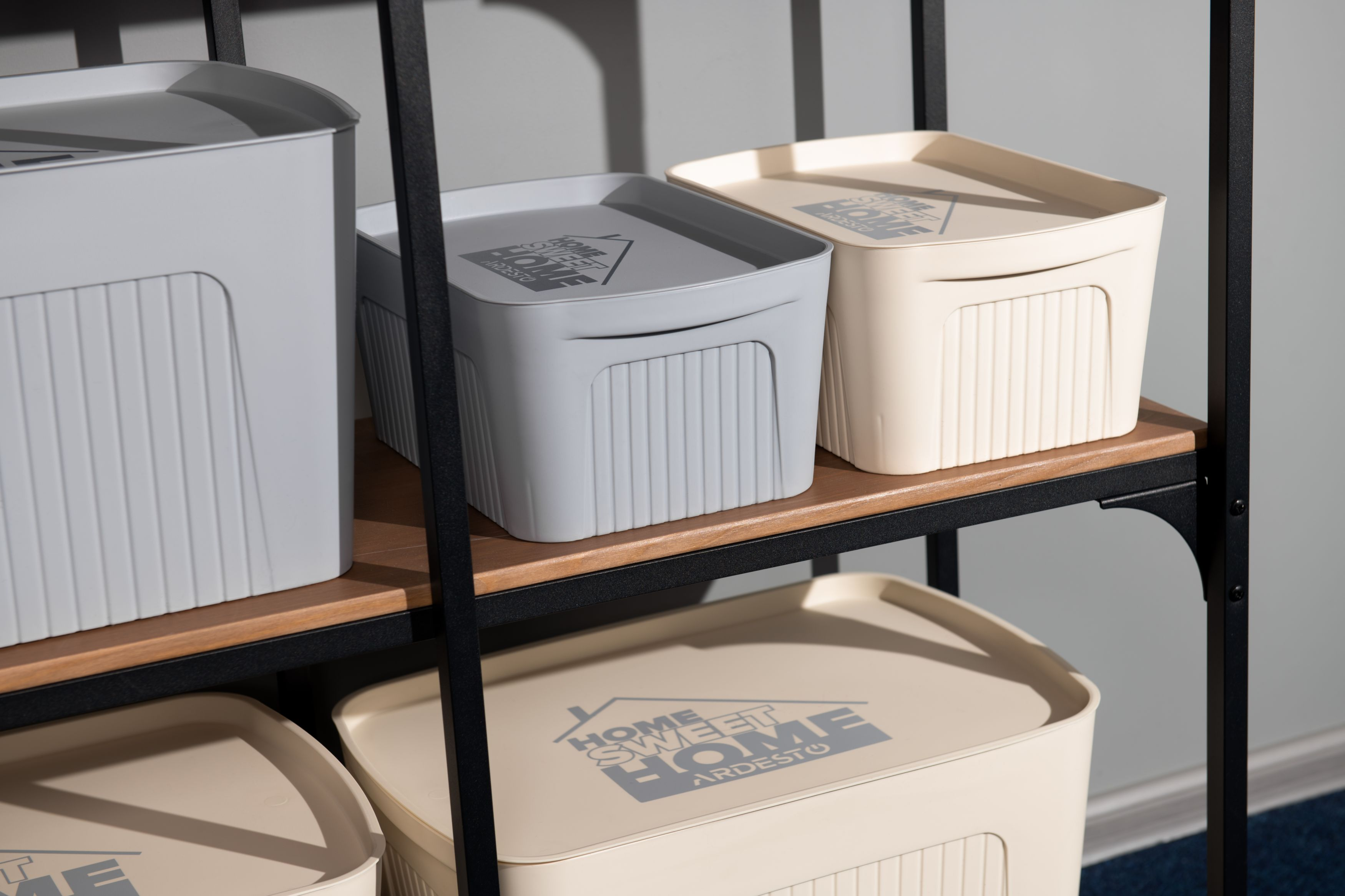 Кошик для зберігання ARDESTO 32х21.5х14см з кришкою 6л сірий (ARHC2506G)фото6