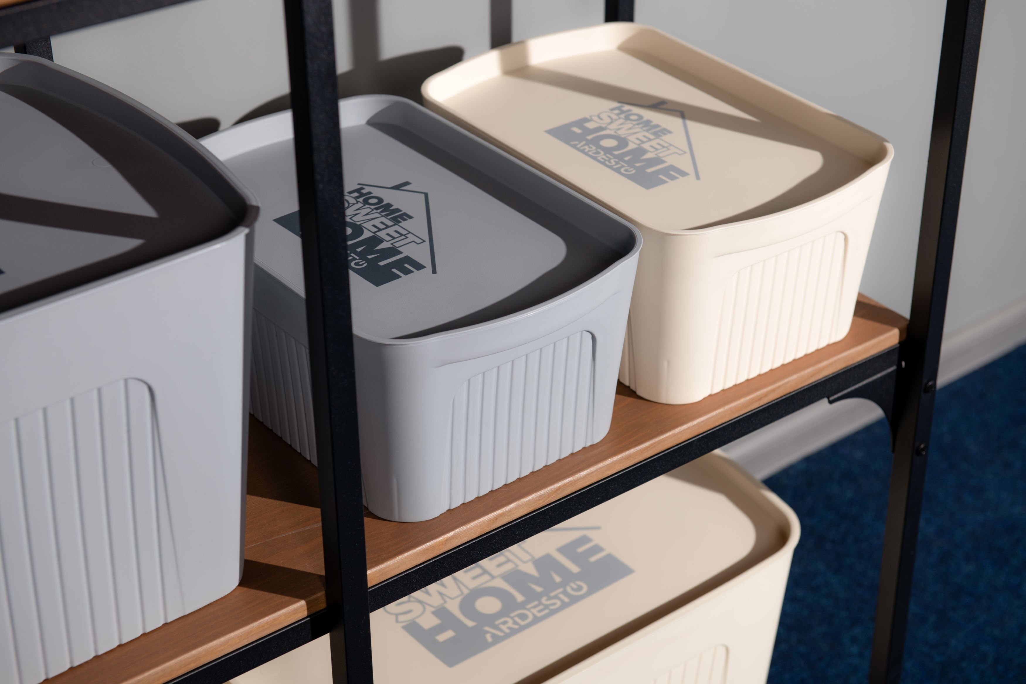 Кошик для зберігання ARDESTO 45.5х31х24.5см з кришкою 23л сірий (ARHC2523G)фото