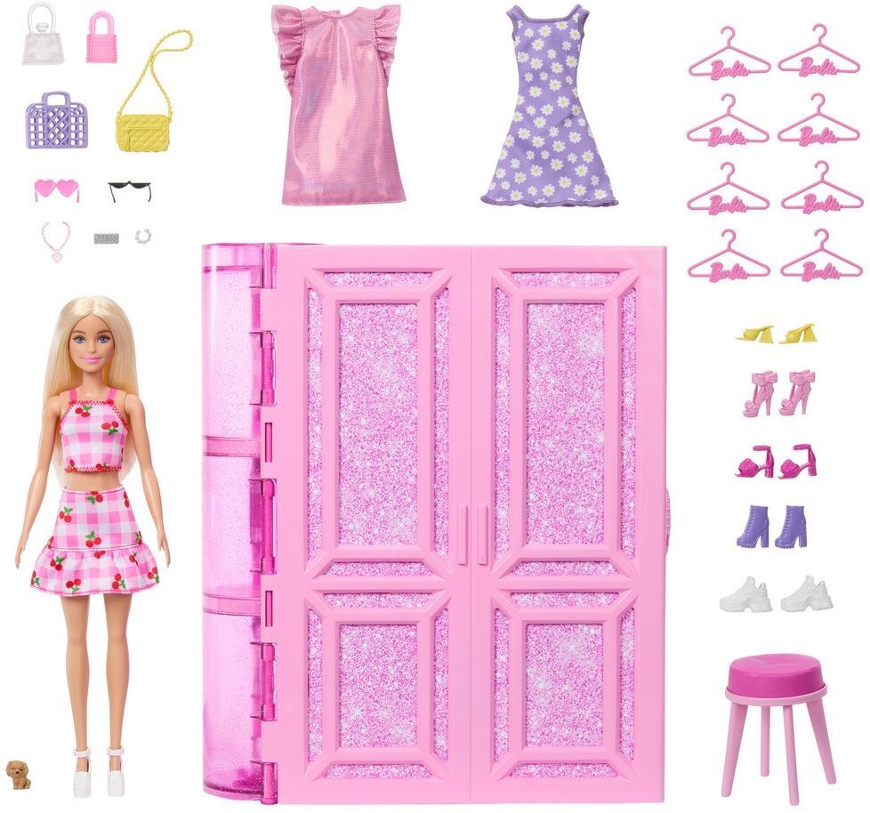 Стильна гардеробна Barbie з лялькою (HXD58)фото4
