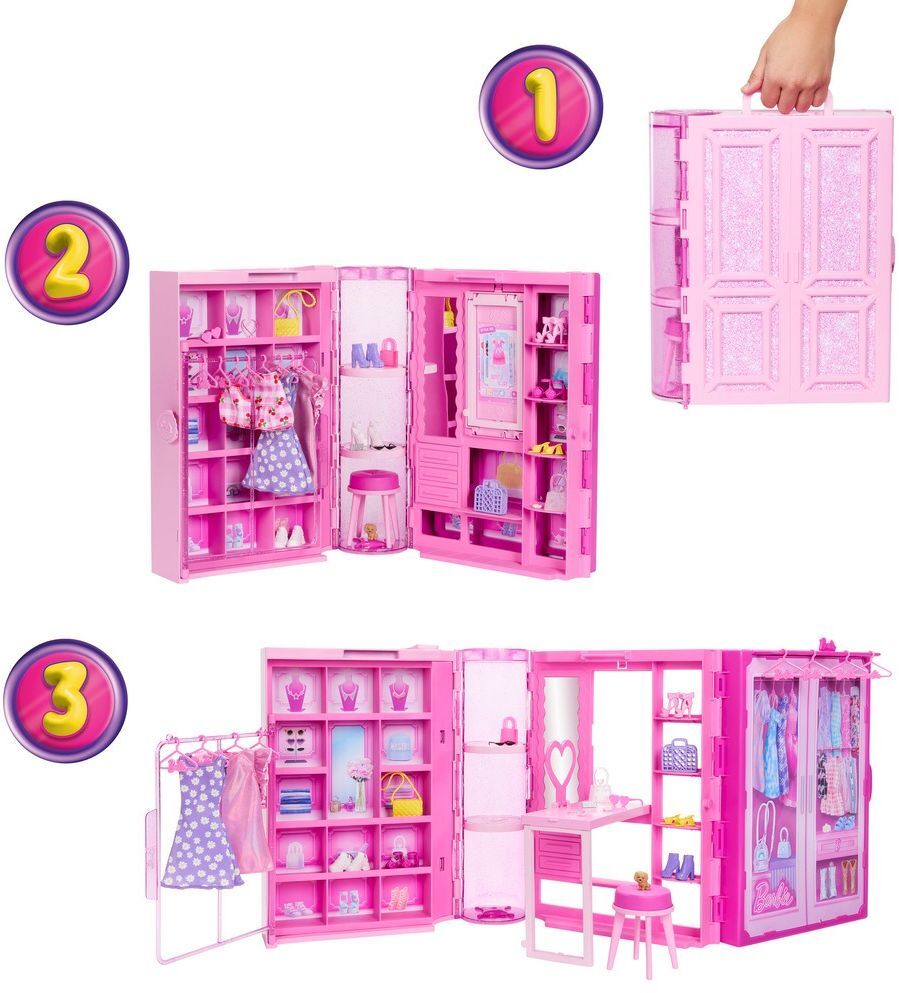 Стильна гардеробна Barbie з лялькою (HXD58)фото2