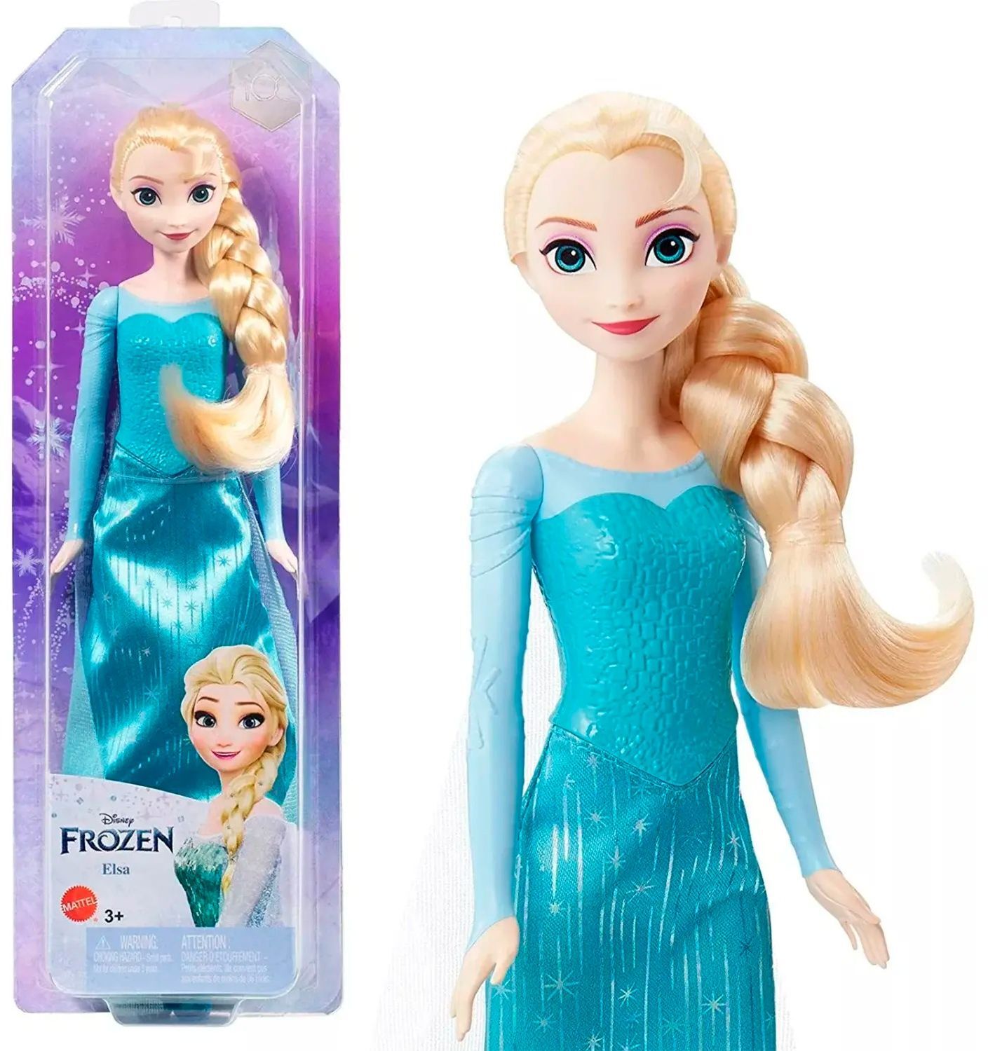 Кукла Disney Frozen Эльза "Ледяное сердце" в платье со шлейфом (HLW47) фото