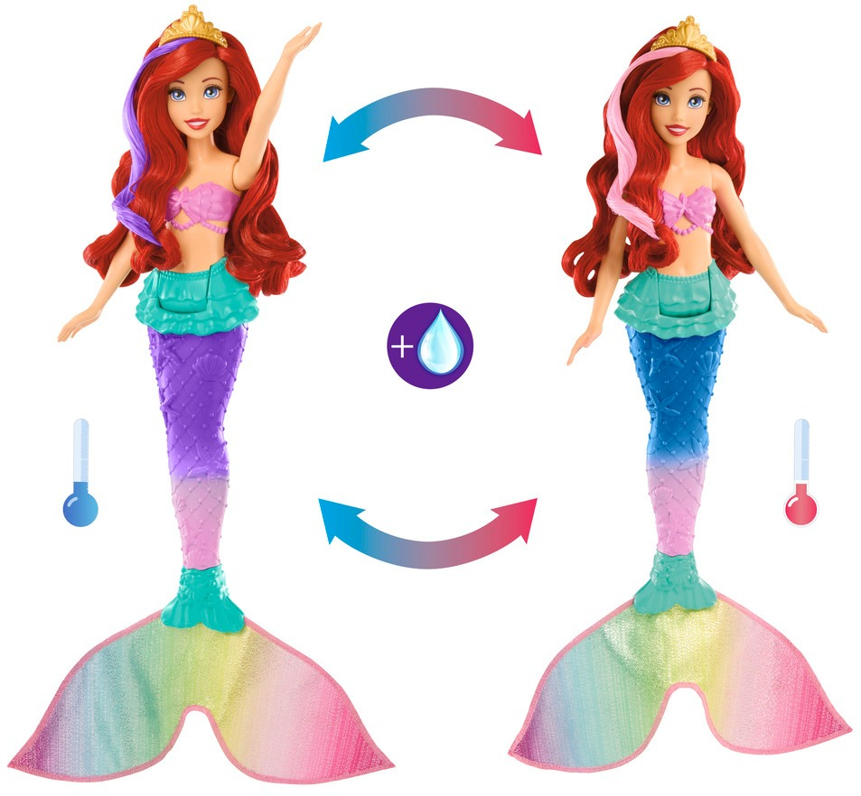 Кукла-русалочка Ариэль «Цветные эффекты» Disney Princess (HPD43) фото 5