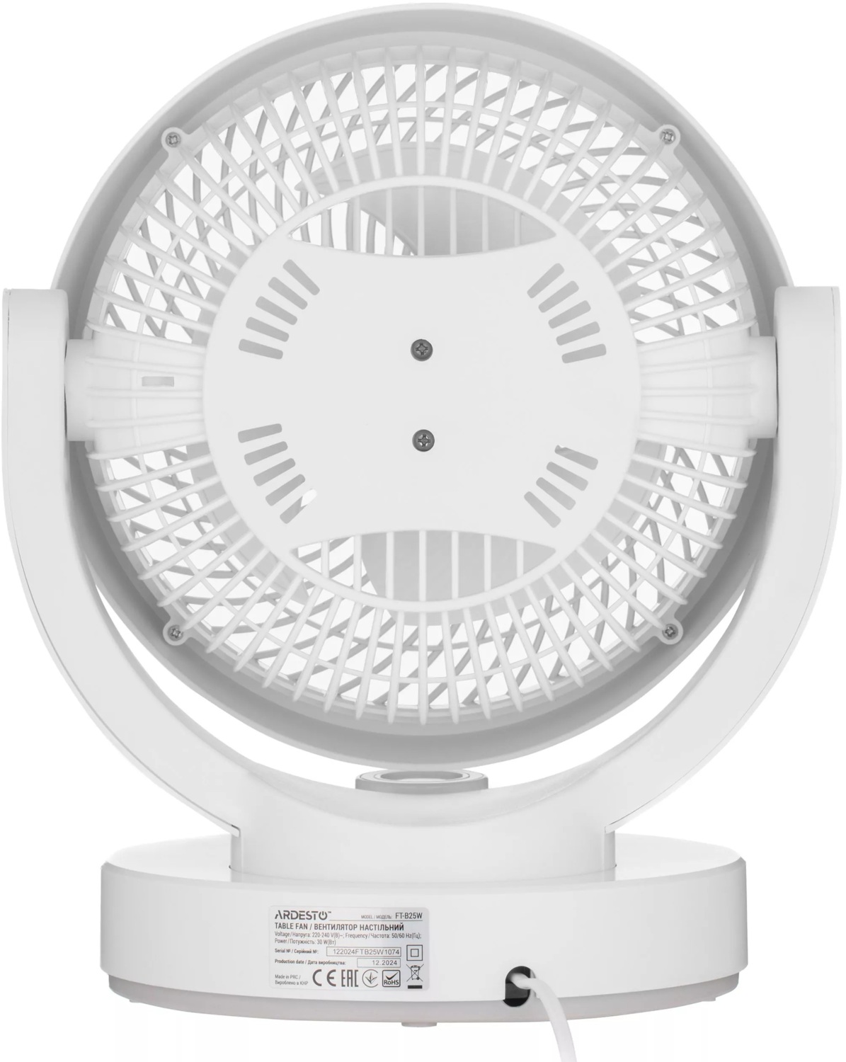 Вентилятор ARDESTO FT-B25W фото