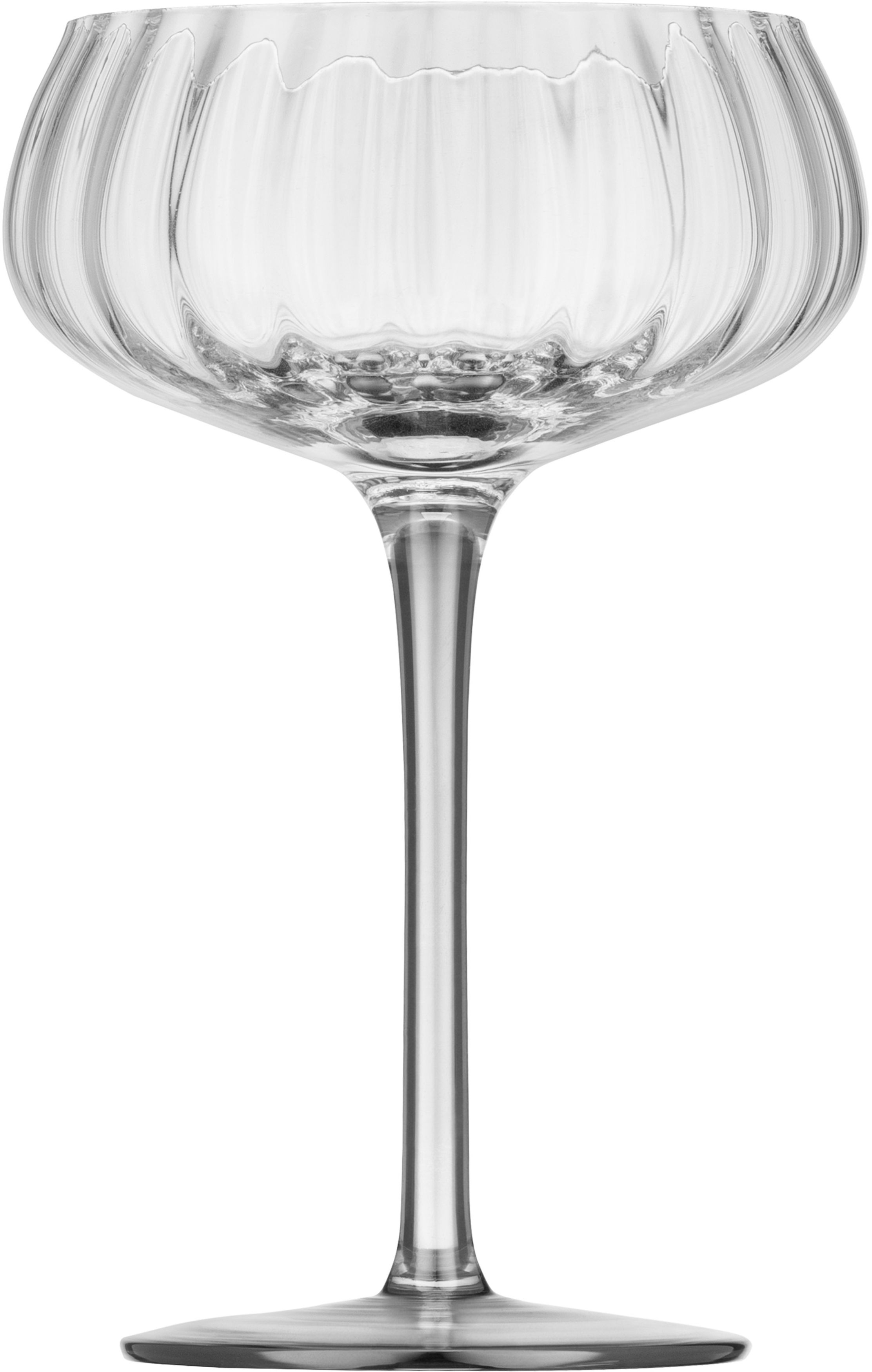 Набір келихів для шампанського ARDESTO Black Mars Orion 200мл, 2шт, скло, прозоро-cірий (AR2620TG)фото