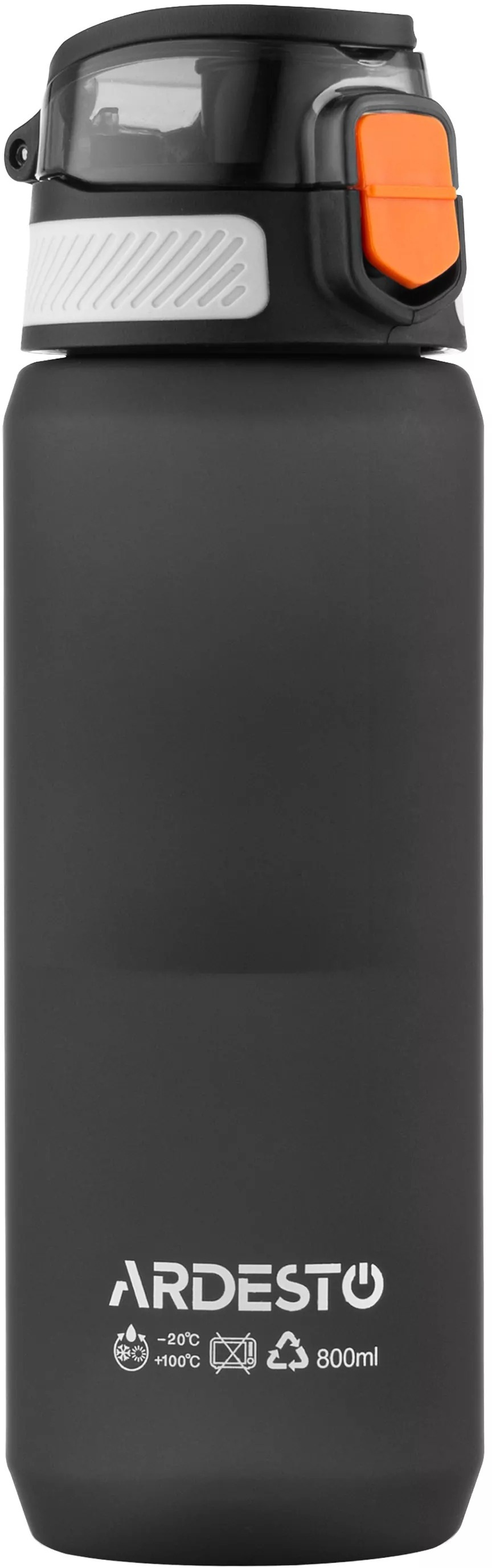 Бутылка для воды Ardesto Matte 800мл, пластик, черный (AR2281ML) фото 4