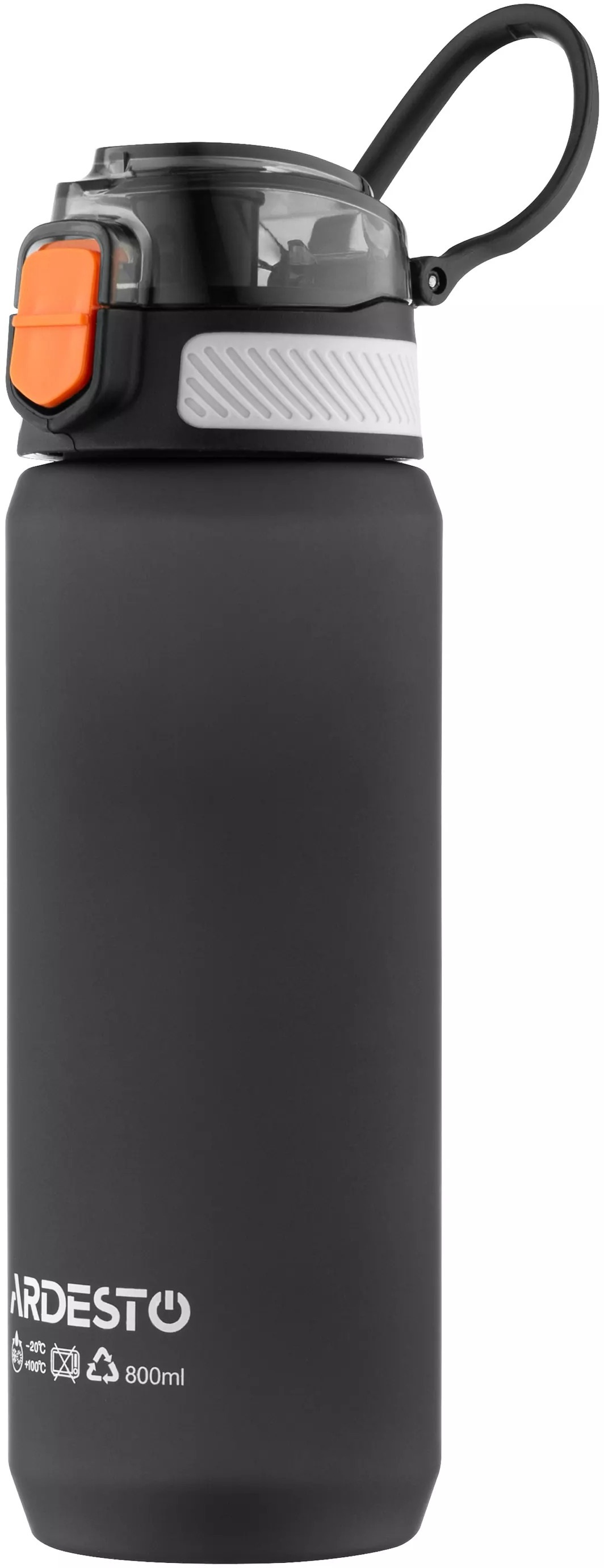 Бутылка для воды Ardesto Matte 800мл, пластик, черный (AR2281ML) фото 2
