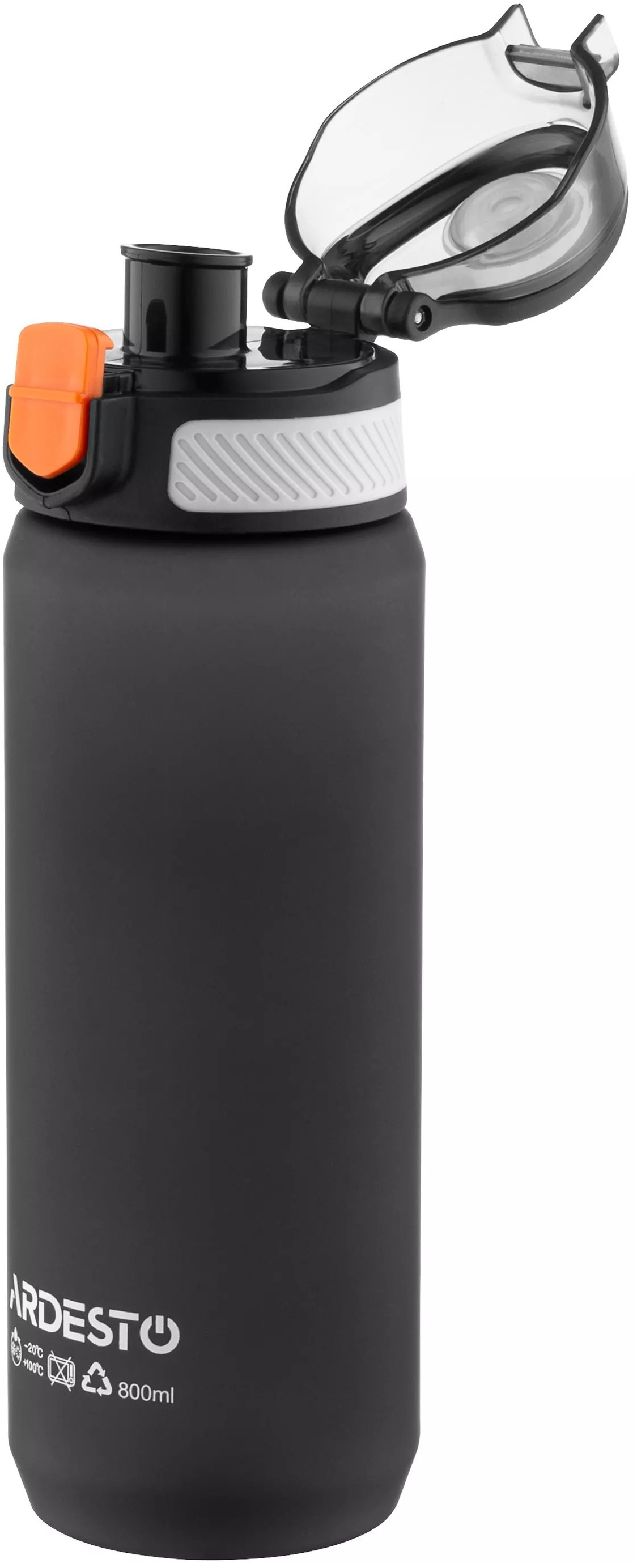 Бутылка для воды Ardesto Matte 800мл, пластик, черный (AR2281ML) фото 5