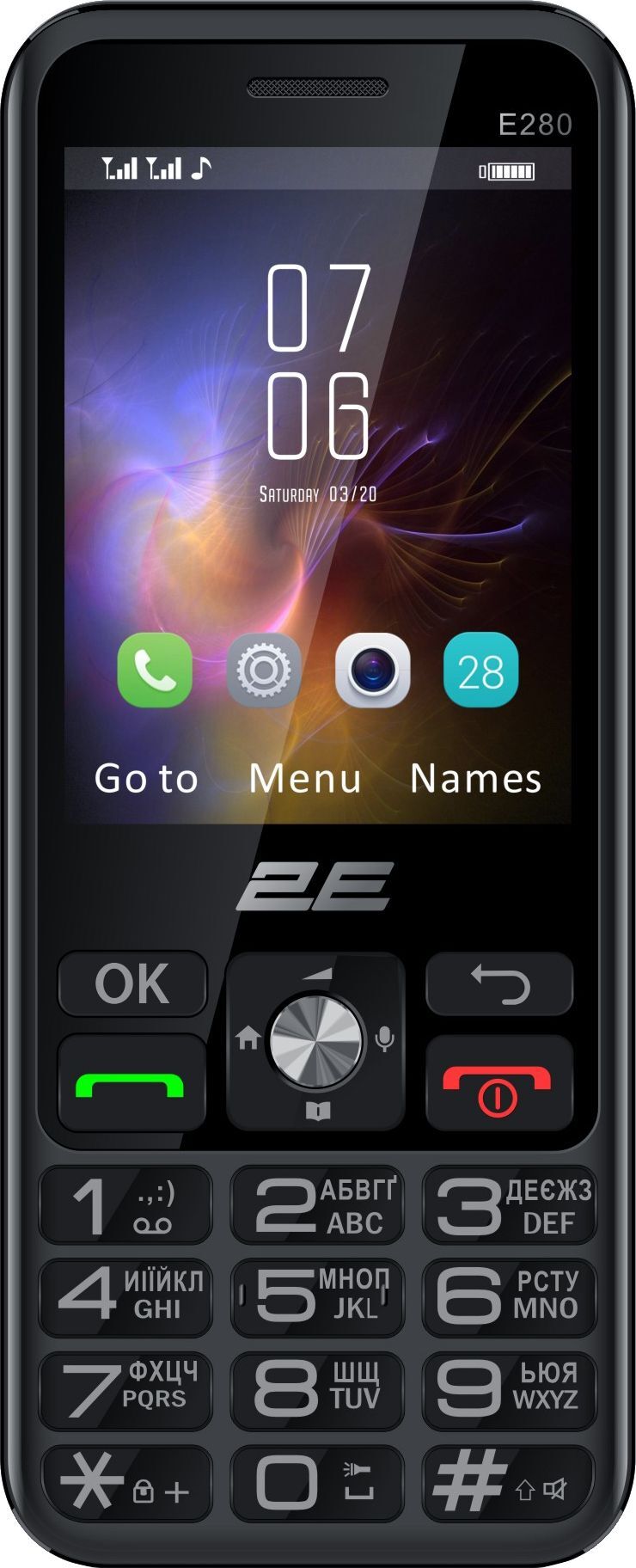 Мобильный телефон 2E E280 (2025) Black (694743656220) фото 2