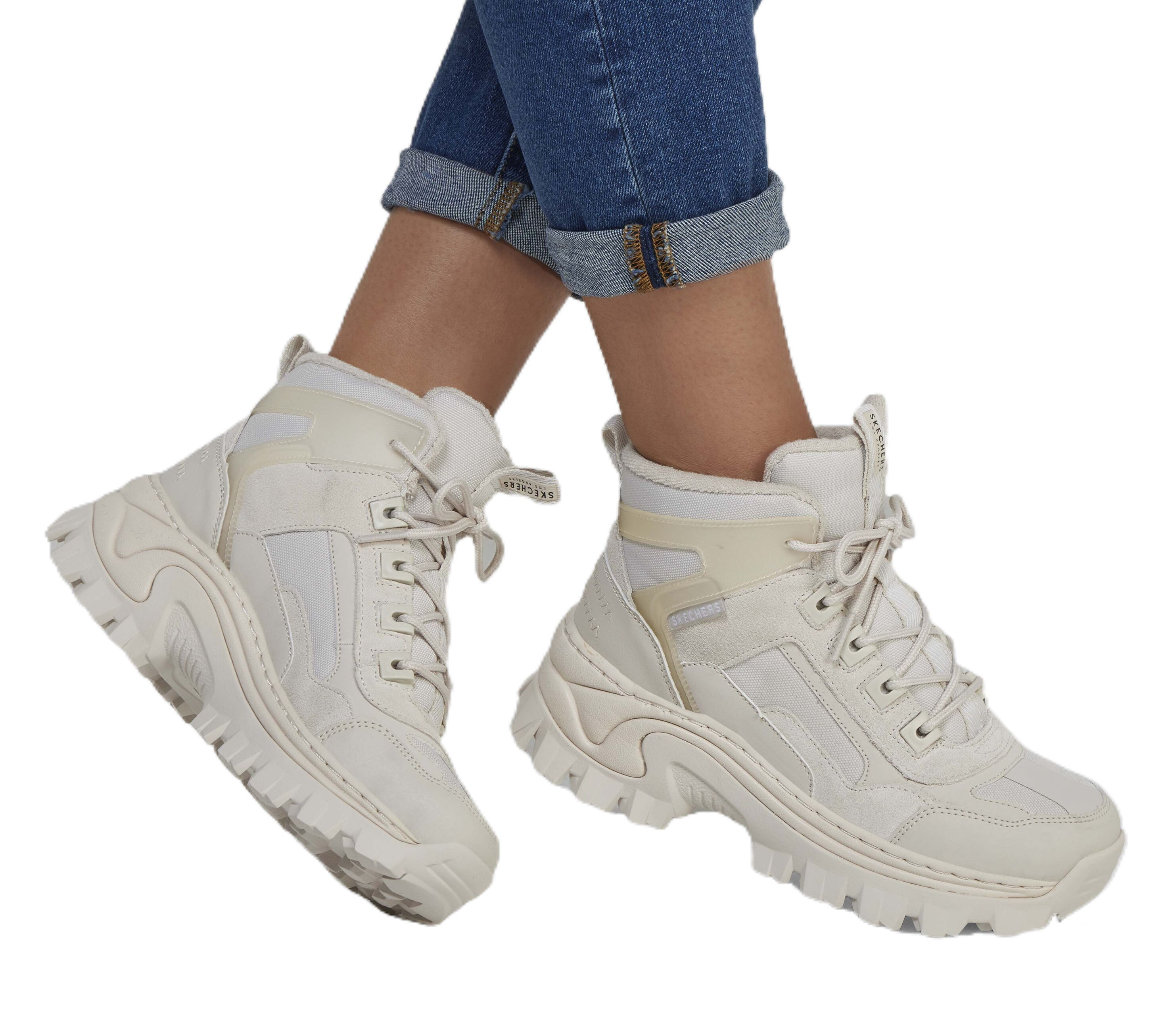 Ботинки женские Skechers Hi-Ryze - I Want Tread 177242 OFWT 38 (8 US) белые фото 6