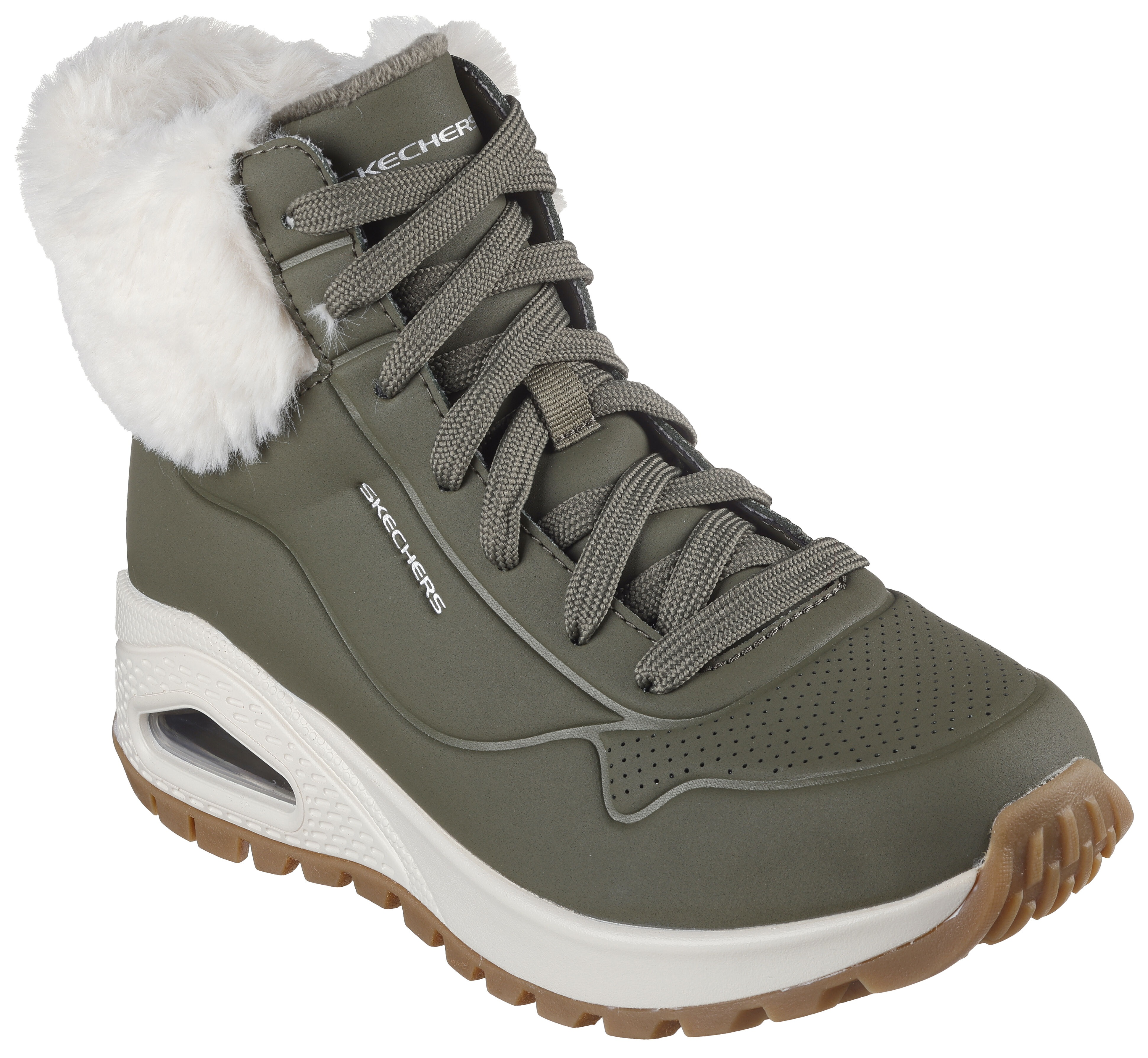 Ботинки женские Skechers Uno Rugged - Fall Air 167274 OLV 36.5 (6.5 US) оливковые фото 3