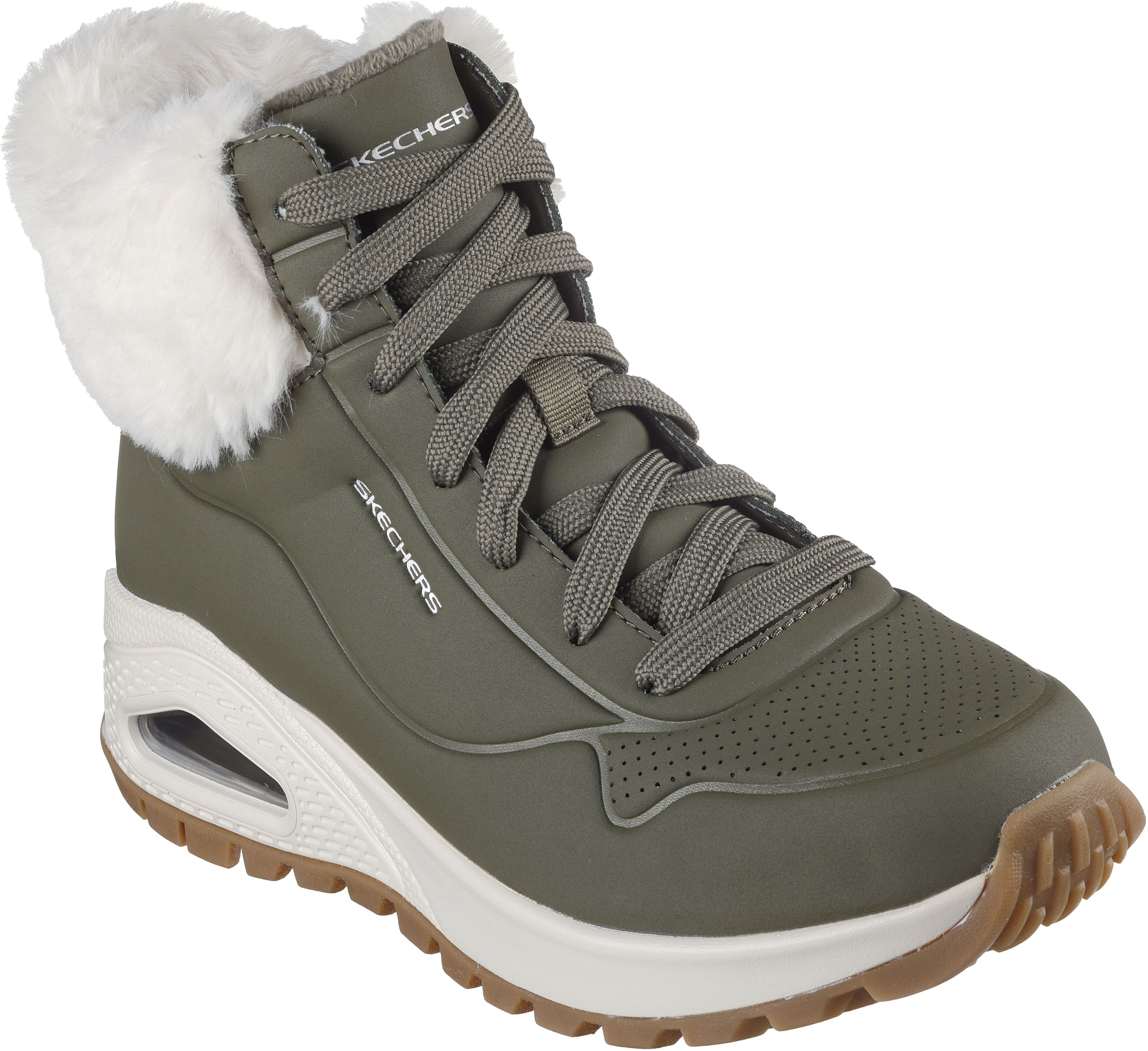 Ботинки женские Skechers Uno Rugged - Fall Air 167274 OLV 37.5 (7.5 US) оливковые фото 3