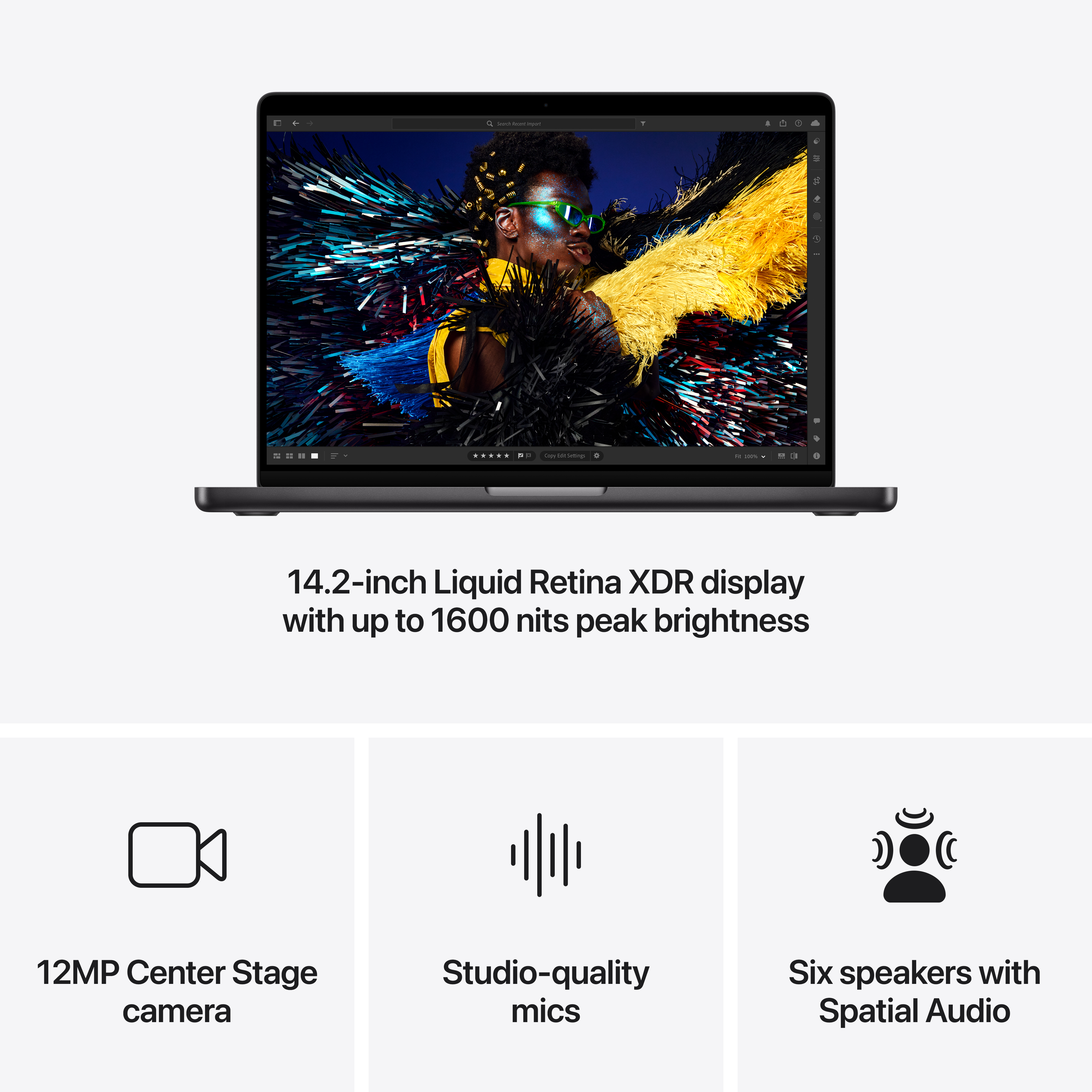 Ноутбук APPLE MacBook Pro 14" M4 24/1TB (MCX04UA/A) Space Black MCX04 фото 6