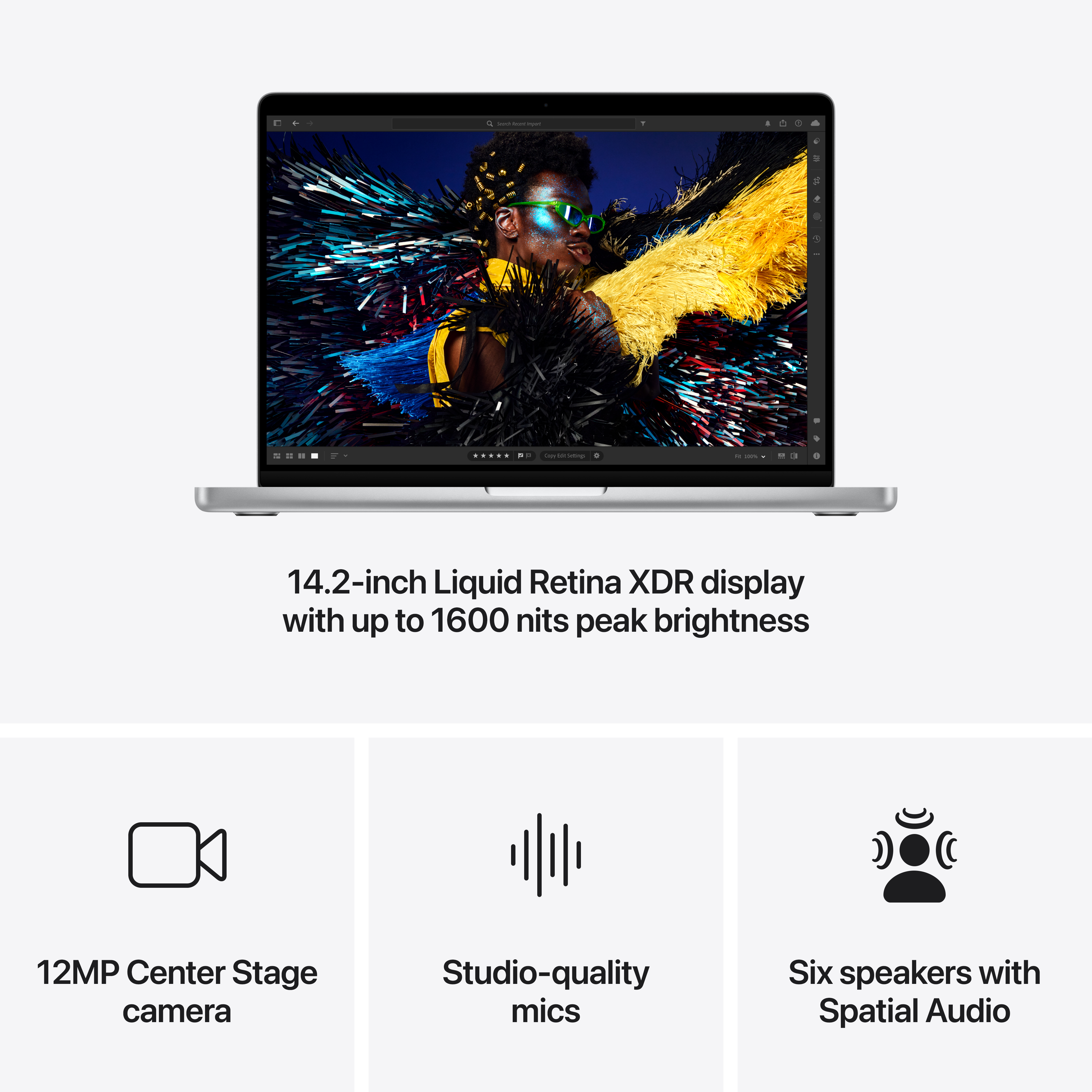 Ноутбук APPLE MacBook Pro 14" M4 24/1TB (MCX14UA/A) Silver MCX14фото6