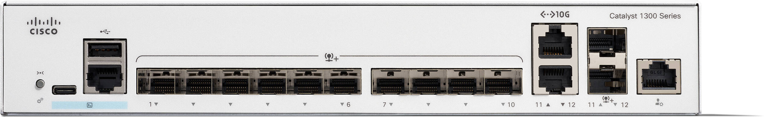 Коммутатор Cisco Catalyst 1300 12xSFP+, 2x10GE Shared фото 3