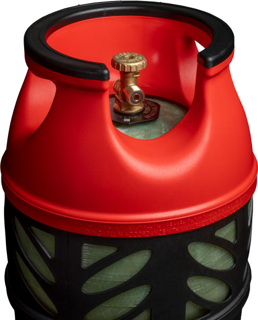 Баллон газовый композитный Gutgas Ragasco CR-12.5, пропан/бутан 5кг/6кг, вентиль KLF (GHCL1222) фото 